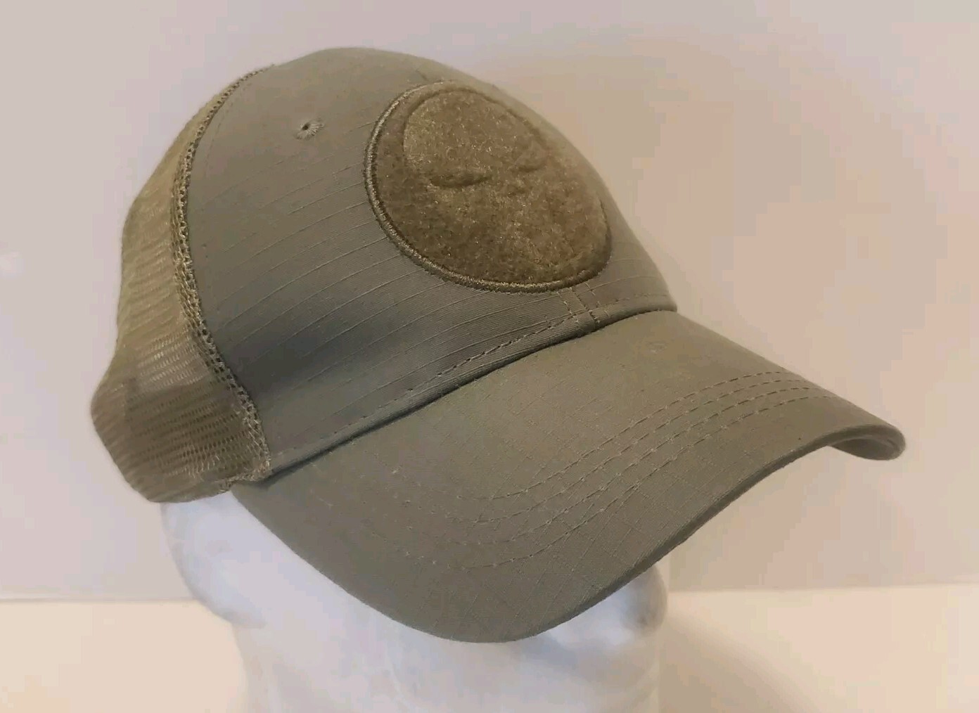 Highland Tactical Punisher Skull Mesh Snapback Baseball Hat Mens Green OSFM