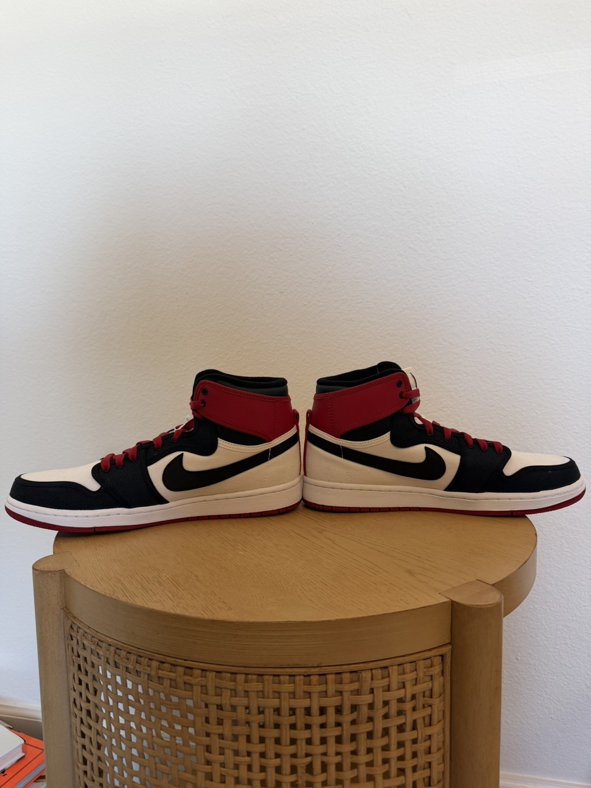 AIR JORDAN 1 HIGH AJ1 AJKO BLACK TOE RED WHITE SHOES MENS 402297 110 SZ 11