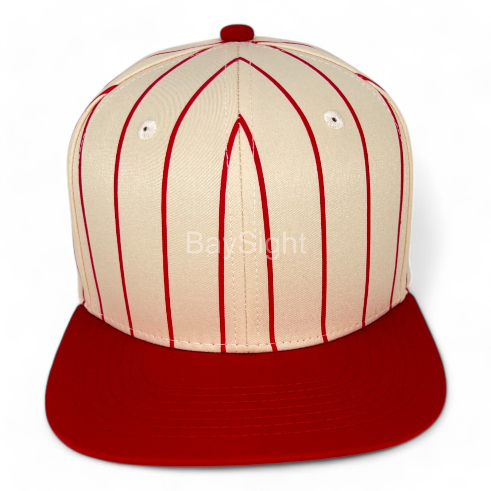 Mens Snapback Hat Adjustable Pro Sport Striped Baseball Ball Cap with Flat Brim