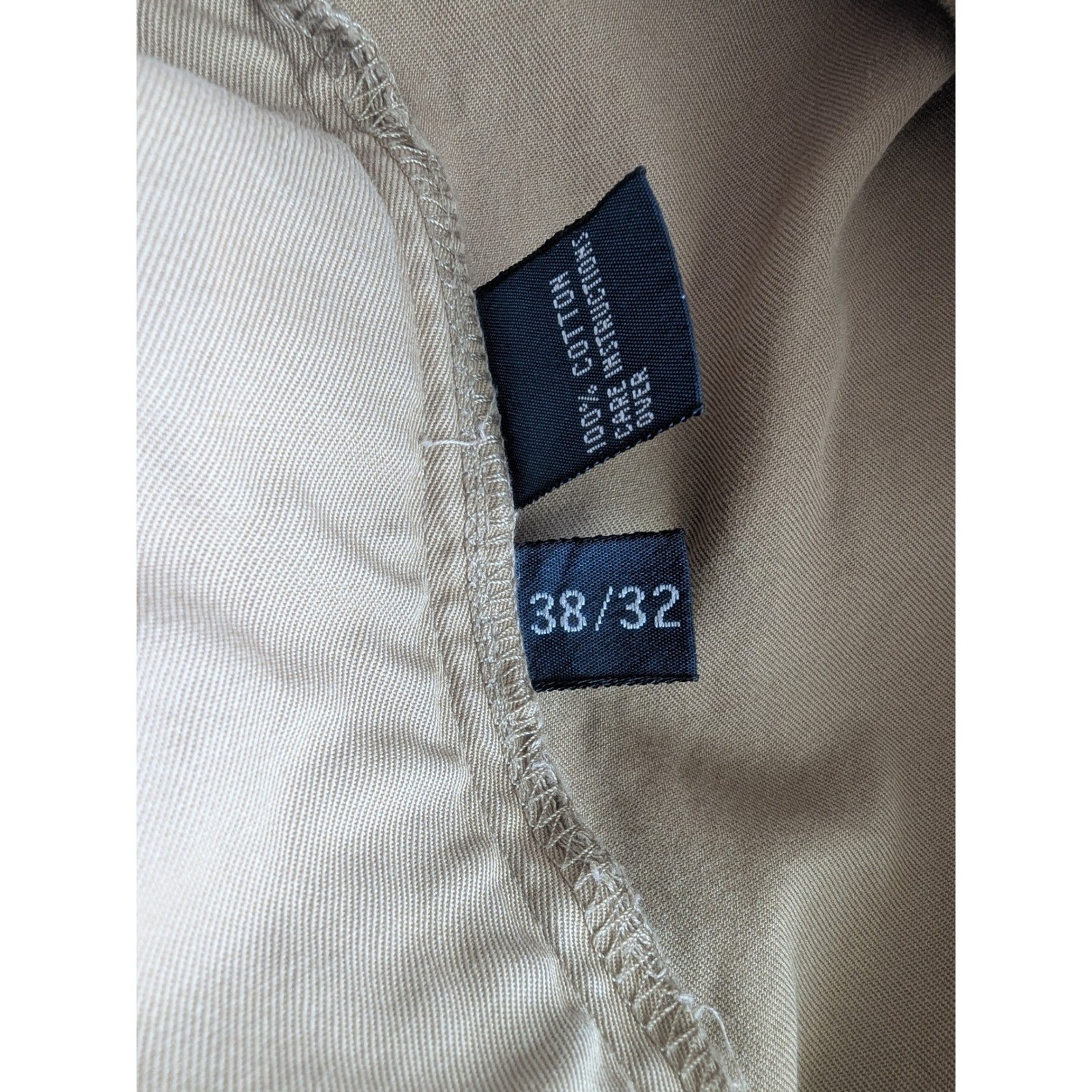 Vintage Polo Ralph Lauren Hammond Pant Mens 38×32 Khaki Tan Pleated Cuffed Chino