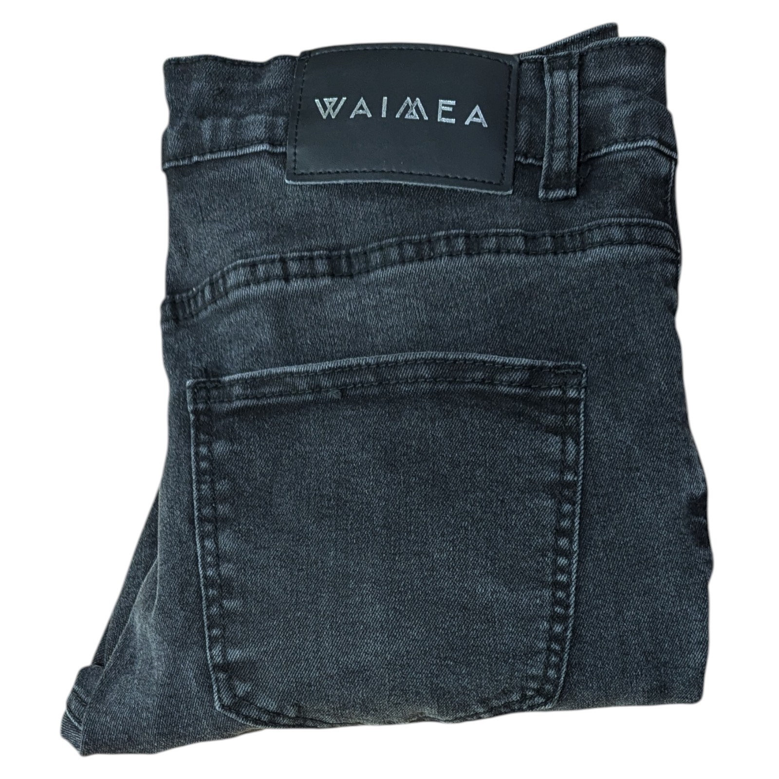 Waimea Distressed Mens Skinny Fit Jeans Distressed Size 30 Black 30×32