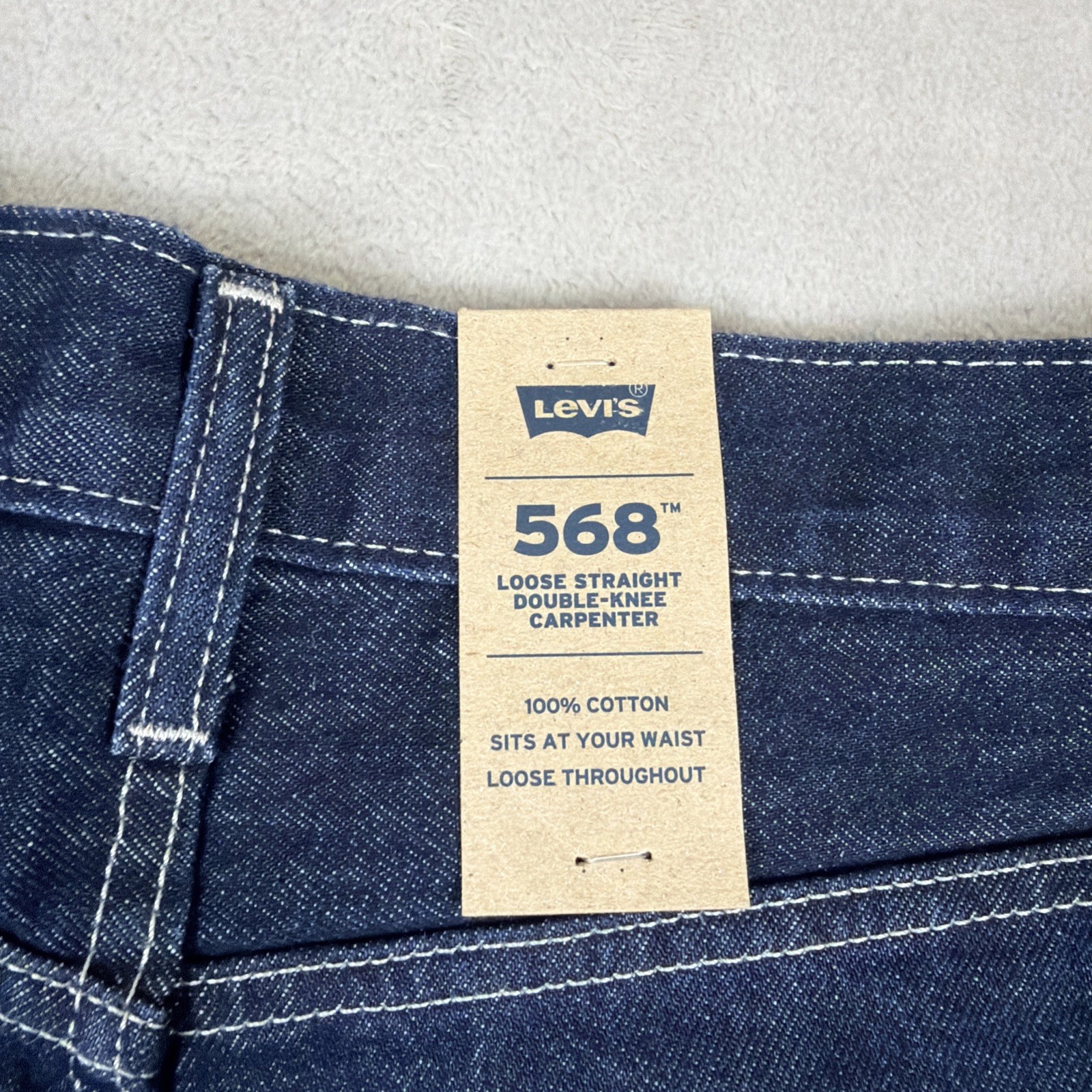 Levi’s 568 Workwear Jeans Men’s Size 32×32 Blue Denim Loose Straight Carpenter