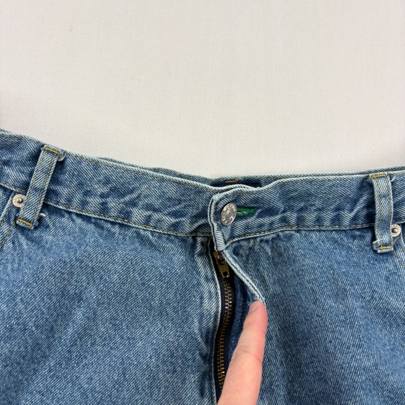 Vintage 90s Tommy Hilfiger Jeans Mens 42×34 (Fits 40×33) Blue Carpenter Baggy