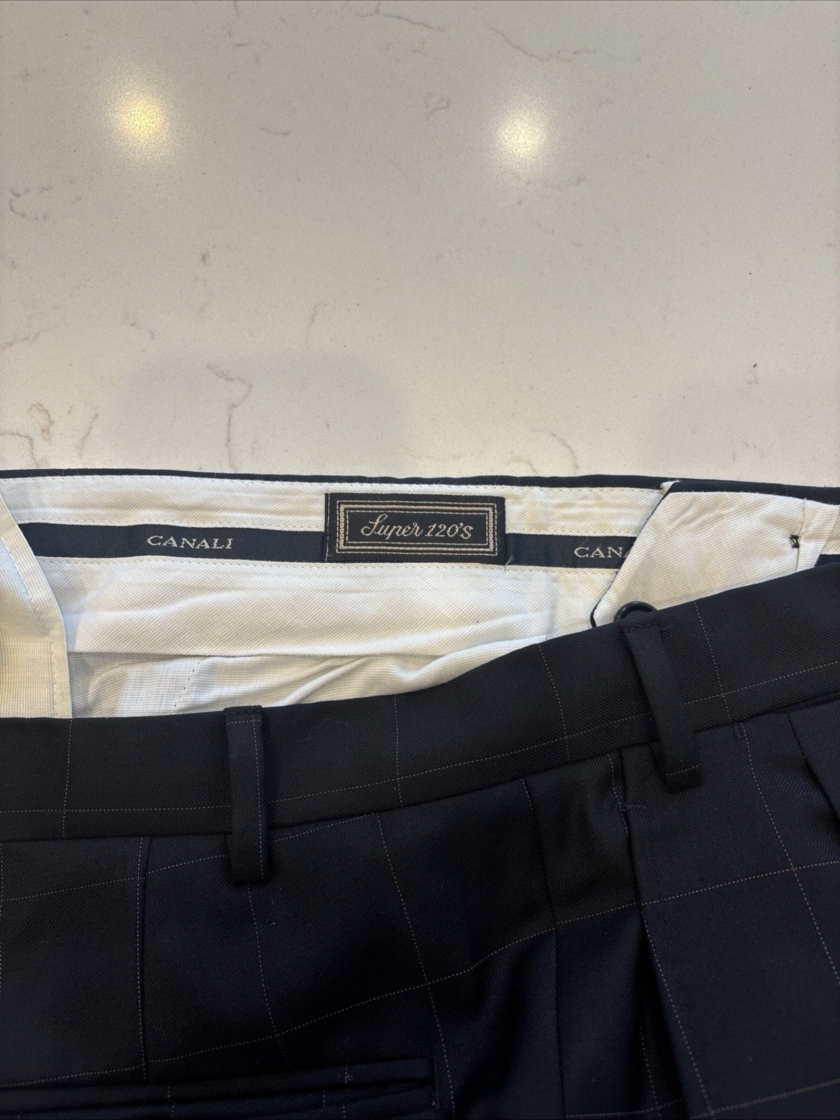 Canali Super 120s Wool Suit Italy IT 52 US 42 Black Lined