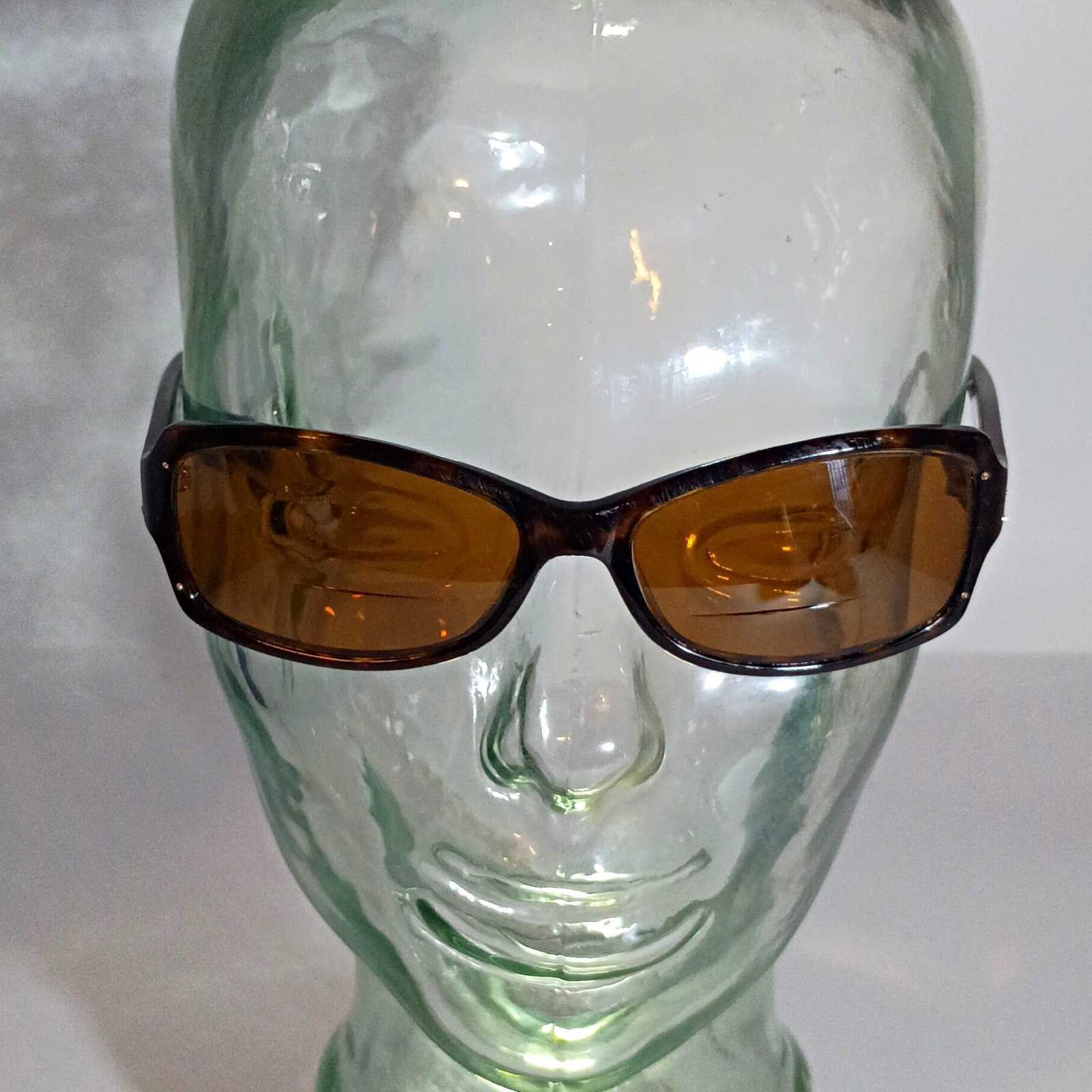 Nine West NW518S Rectangle Sunglasses Tortoise UV400 125mm Light Scratches