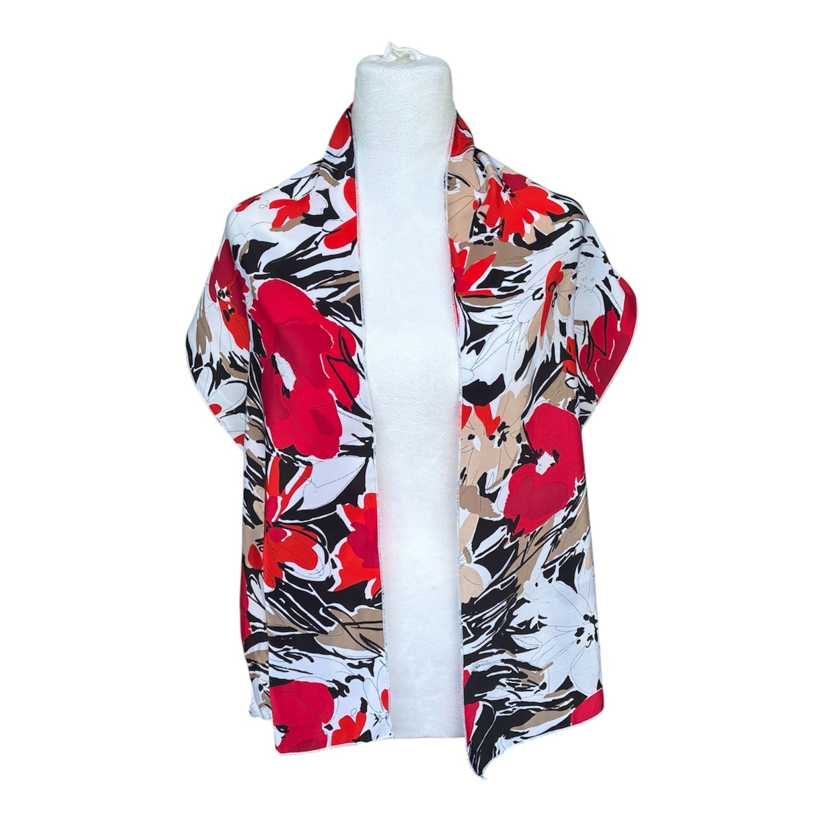 Floral Printed Scarf-58 in x 11 in