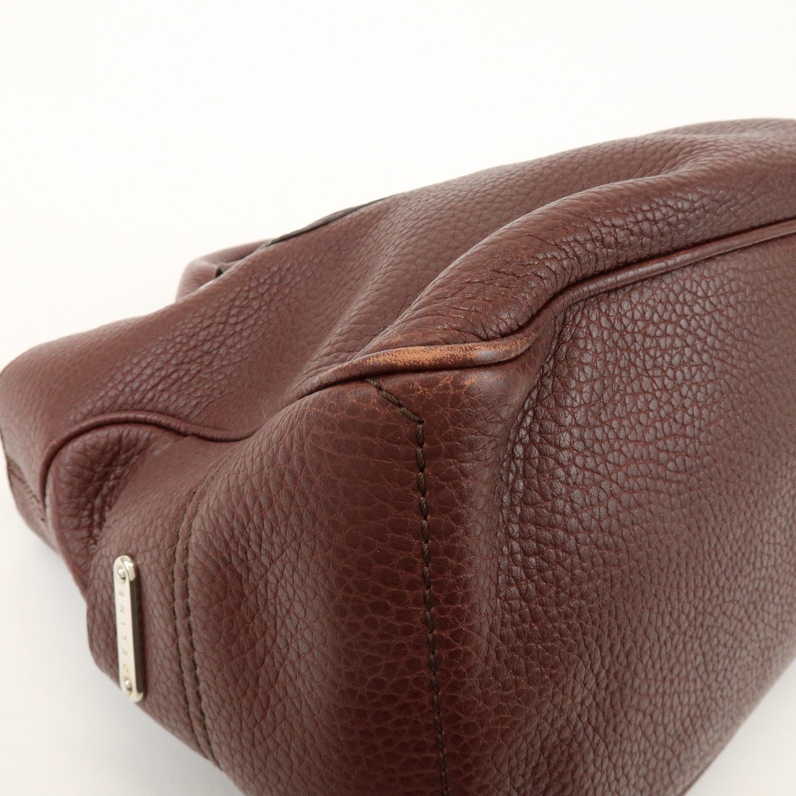 CELINE Leather Boogie Bag Hand Bag Tote Bag Brown Authentic Used F/S