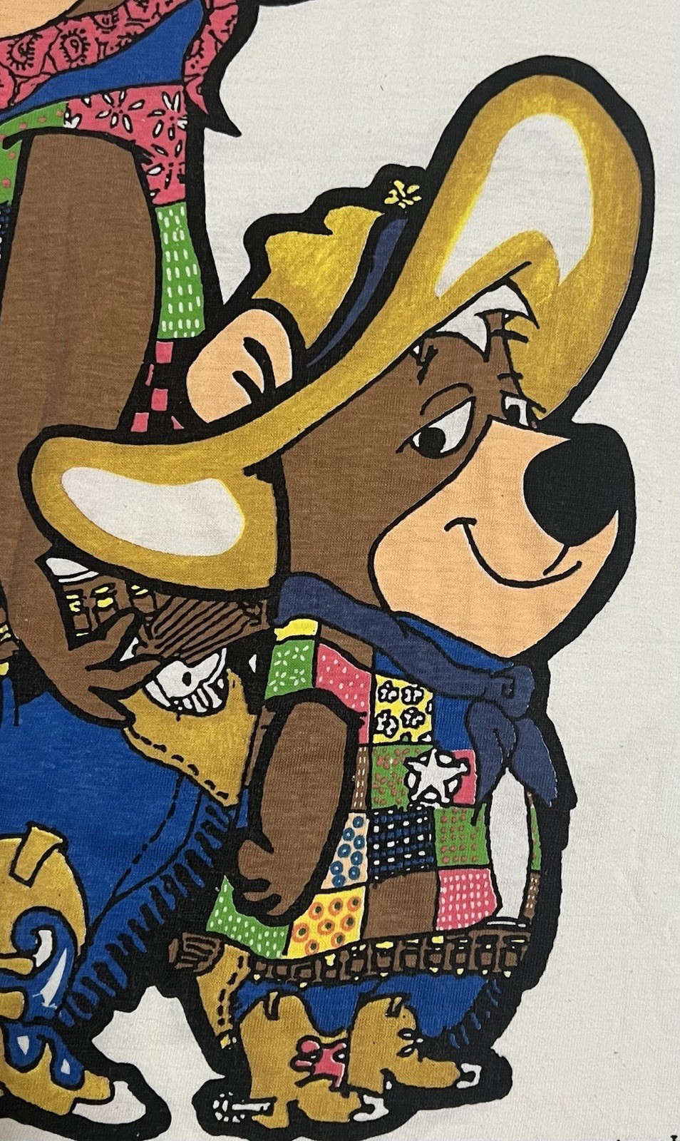 Vintage 1993 Yogi Bear Western Tee L Single Stitch 90s Hanna Barbera