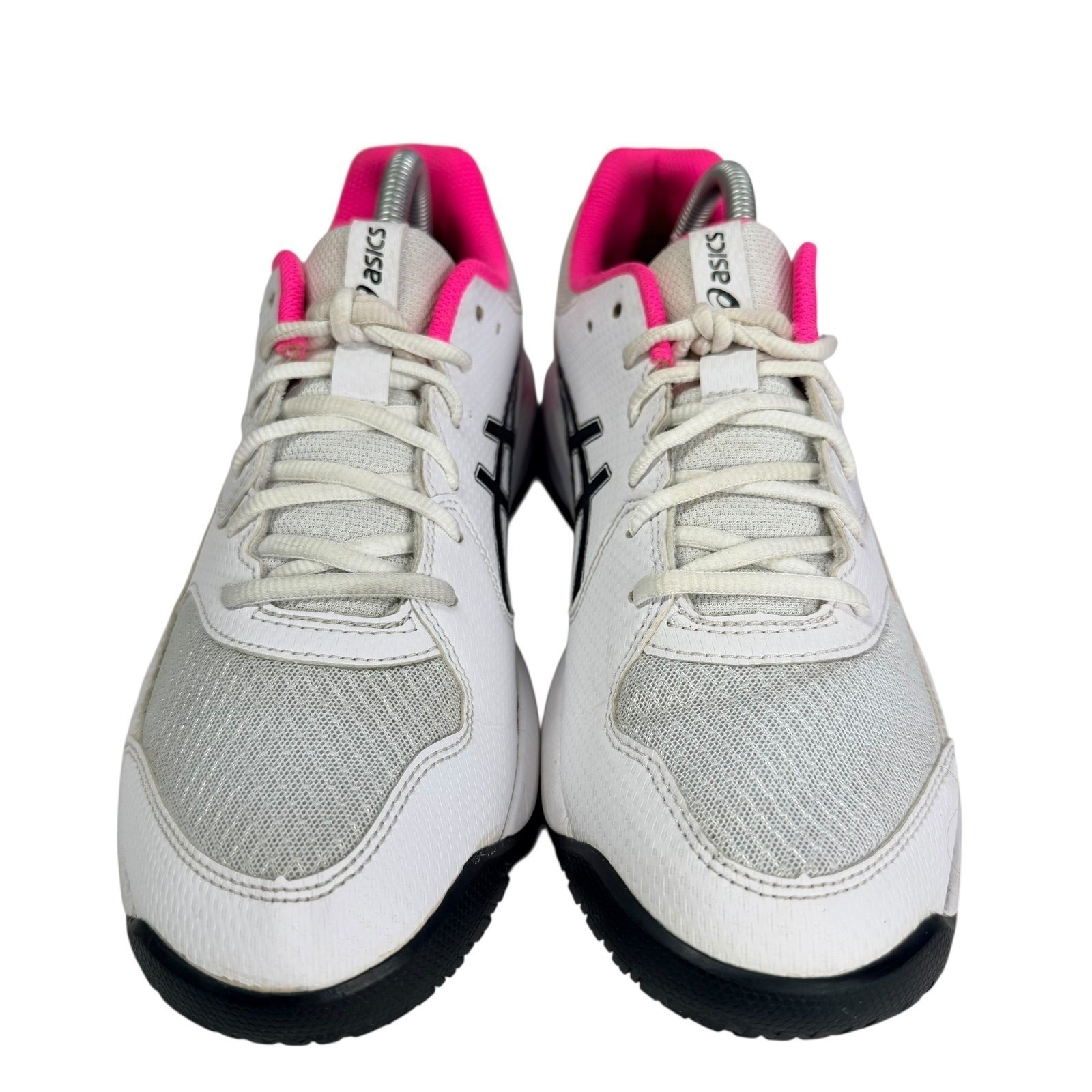 ASICS Gel Dedicate 8 Pickleball Sneakers Women 10 White Pink Athletic Shoes