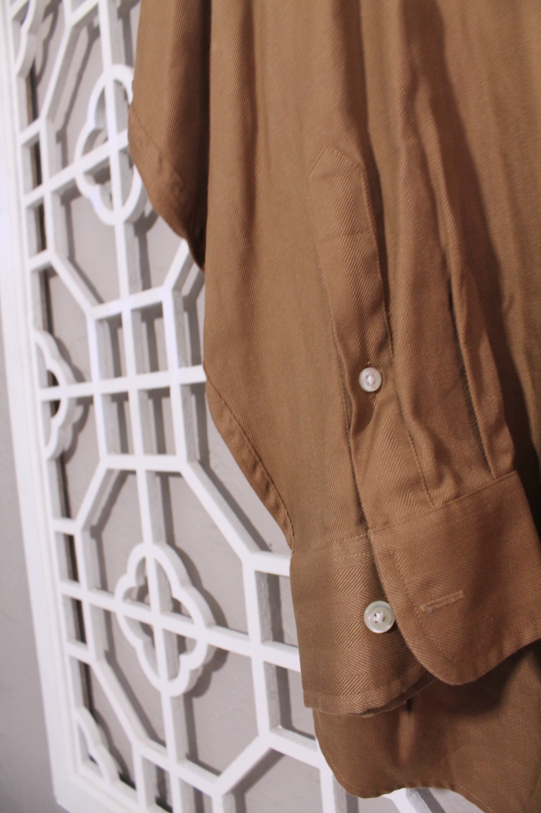 Roundtree & Yorke Button Up Shirt Mens 4X Brown Casual Preppy Oxford Pocket Men