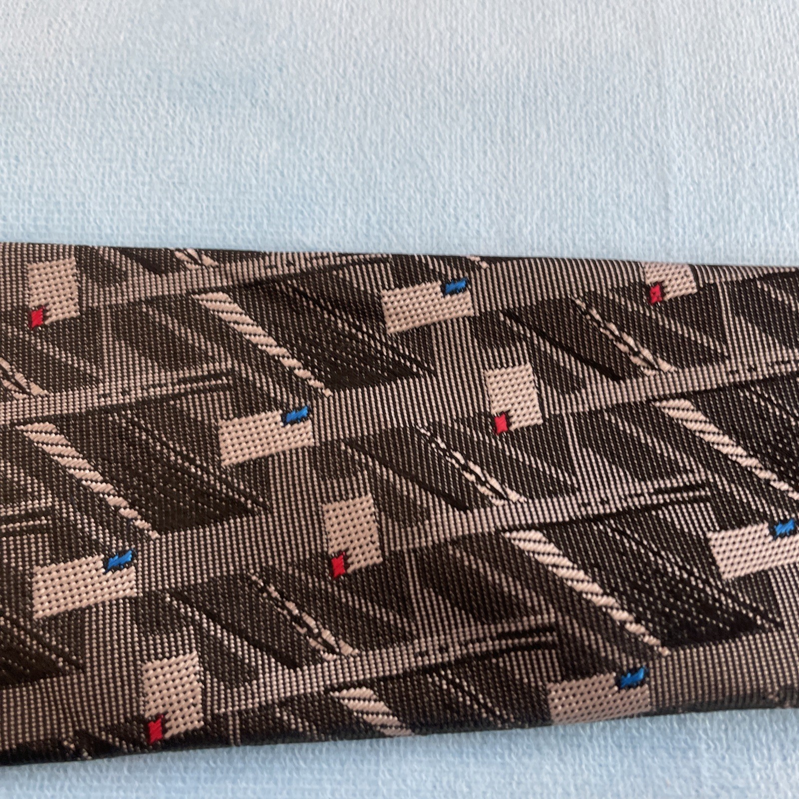 TREVIRA Collection Vintage 90s Cybergoth Made USA Tie Gray Steel Punk 3″ 58″