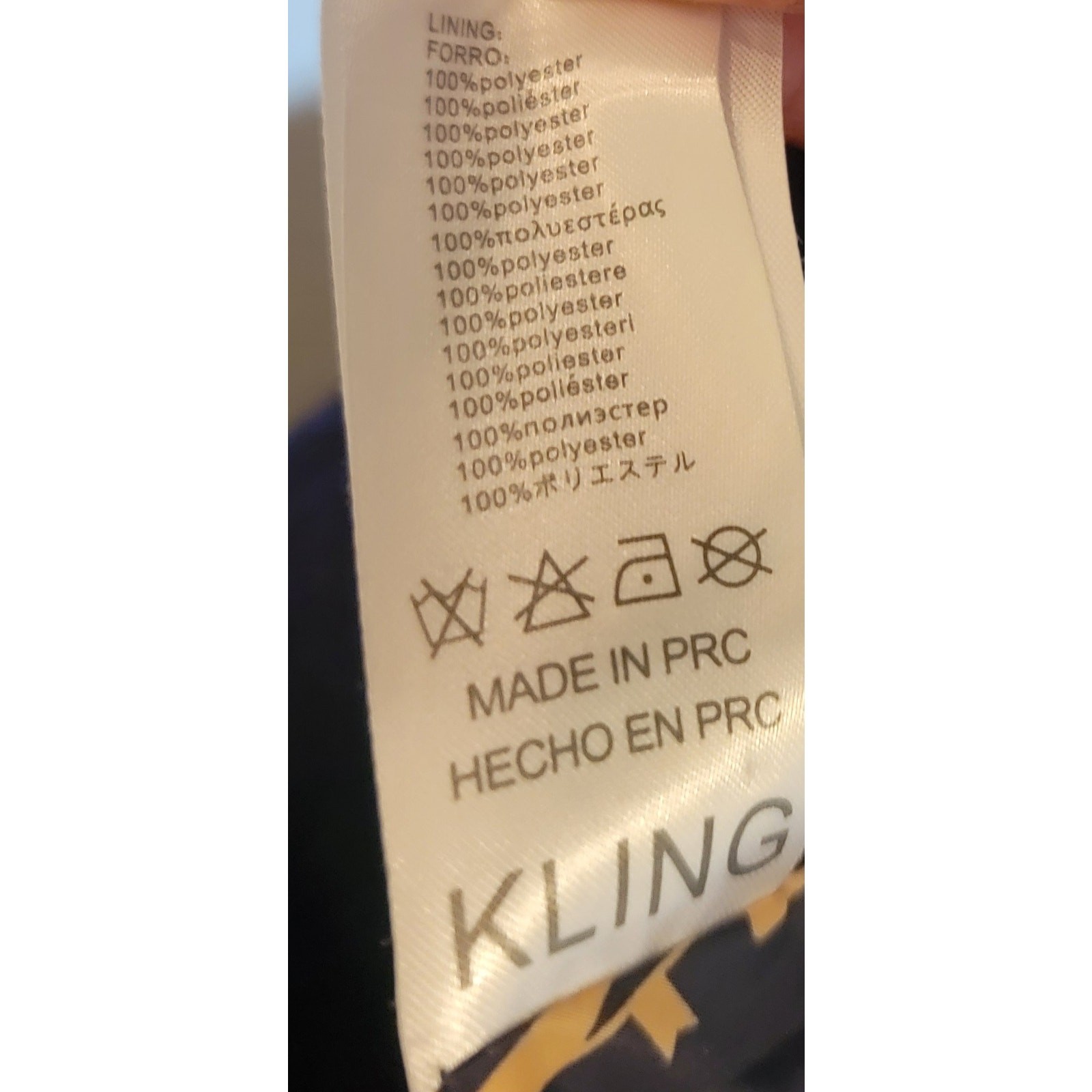 Kling Spain Navy Blue Red Wool Blend Toggle Removable Hood Coat Large