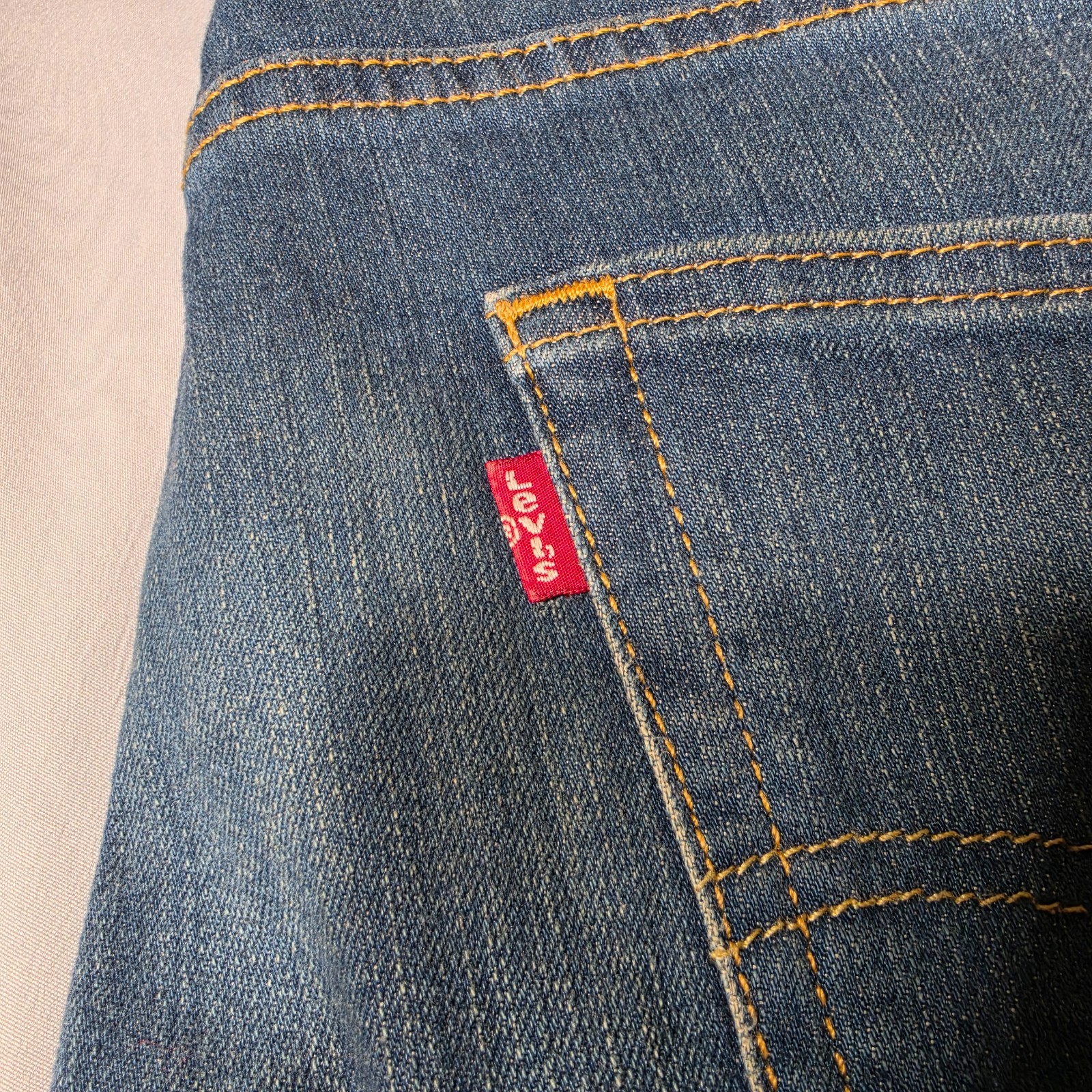 Levi’s 513 Mens 34×30 Slim Straight Jeans Medium Wash Blue Stretch Denim Jean