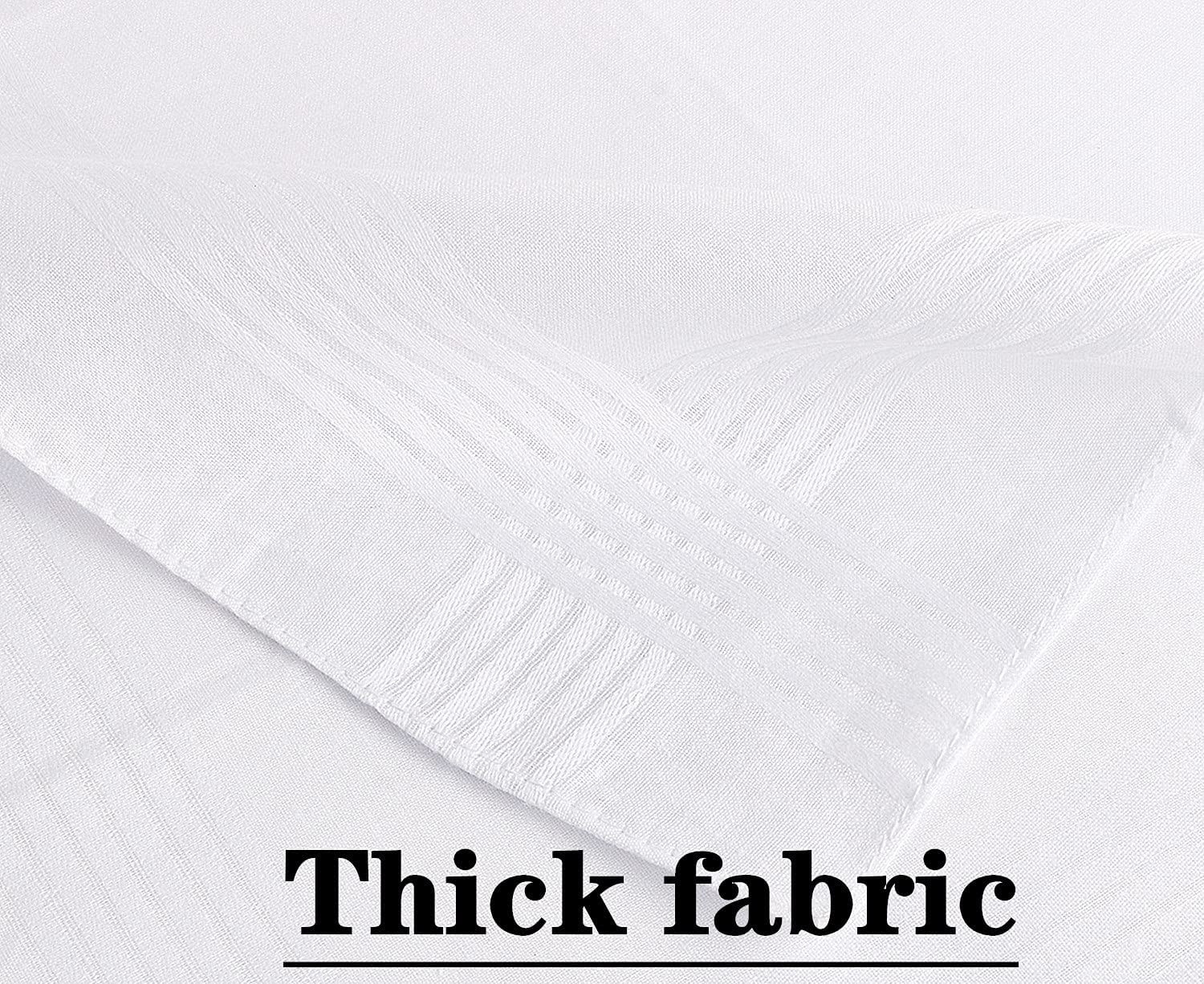 Men’s Handkerchiefs 100% Soft Cotton White Hankie Hankerchieves