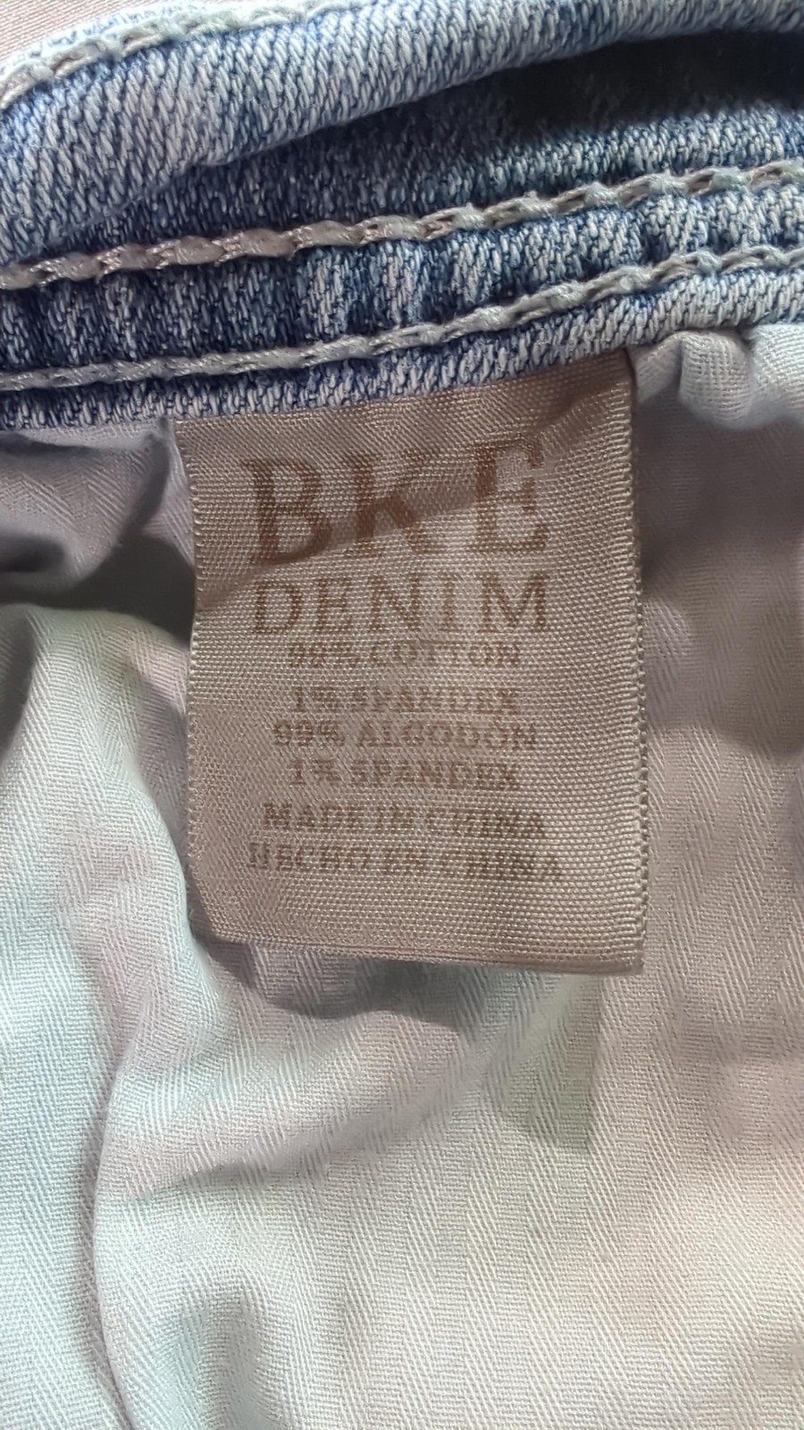 BKE Jake Jeans Mens 31×31 Blue Light Wash Relaxed Straight Denim Embroidered