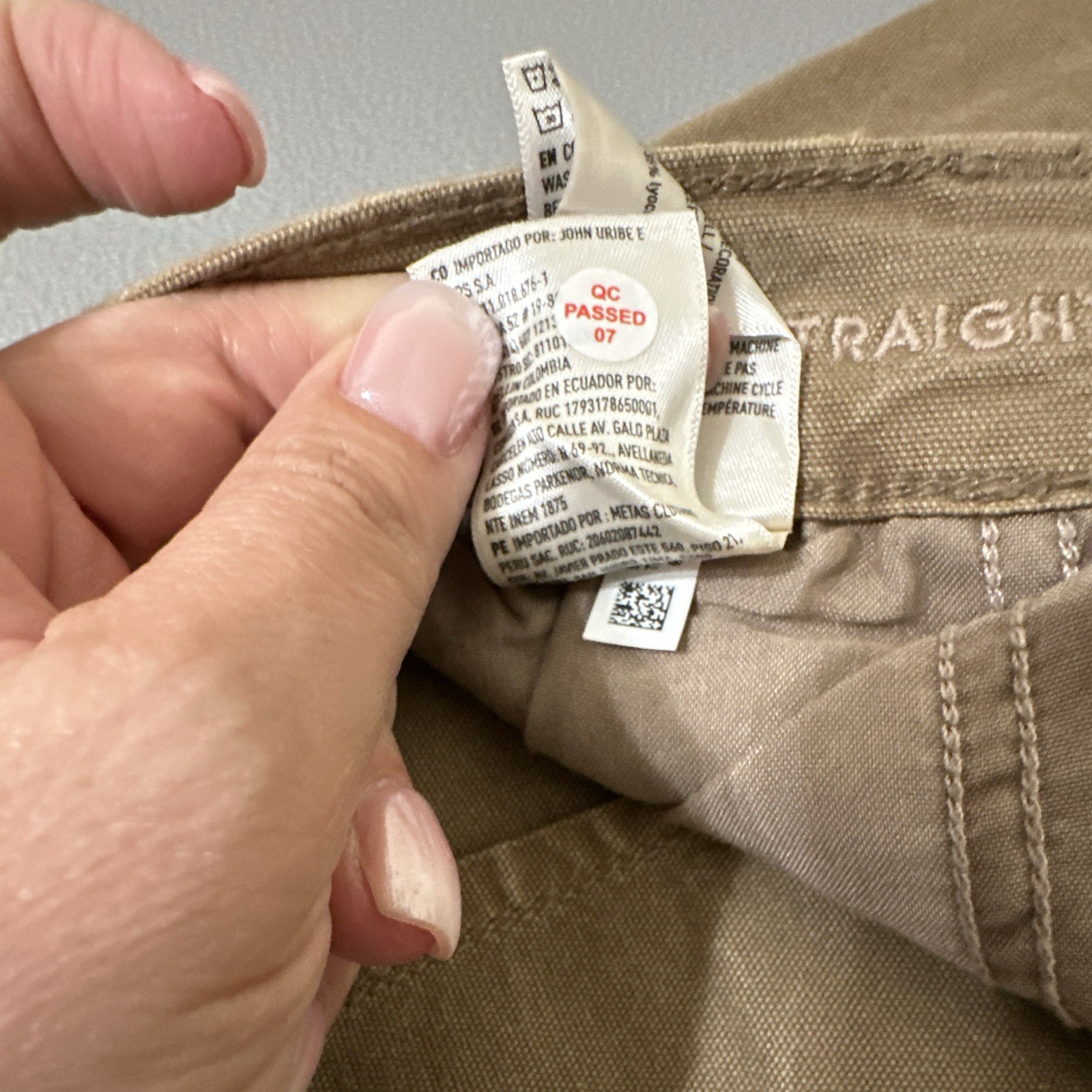 American Eagle Women’s High-Rise Straight Carpenter Pants Beige Stretch sz 6