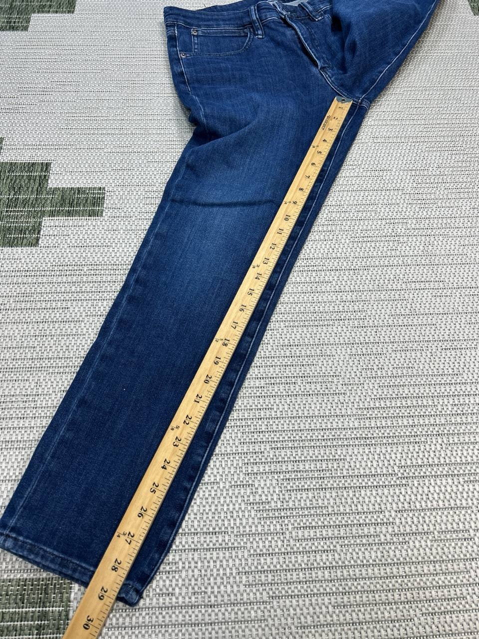 Bonobos Jeans Mens 32 Blue Denim Slim Fit Logo Cotton Stretch Mid Rise 30×29