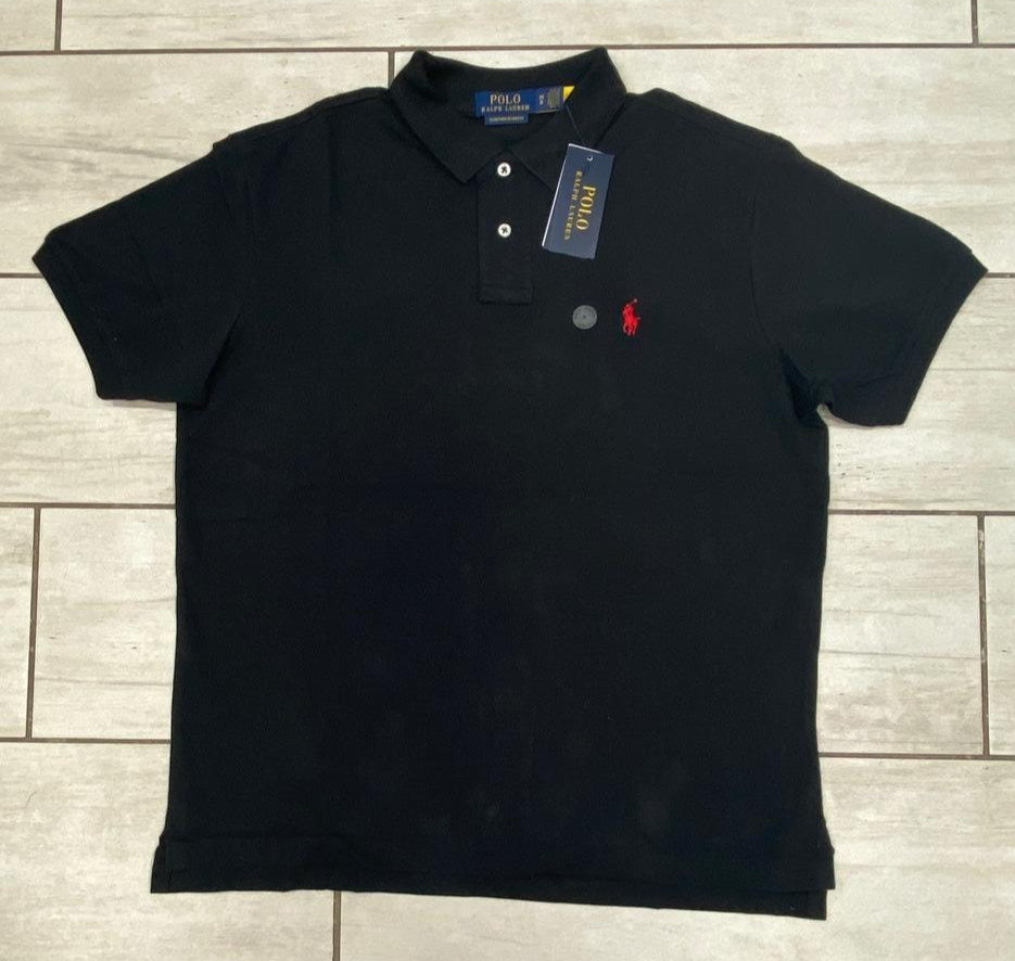 NWT Polo Ralph Lauren Men’s Custom Slim Fit Mesh Polo Shirt – Black ,Gray S-2XL