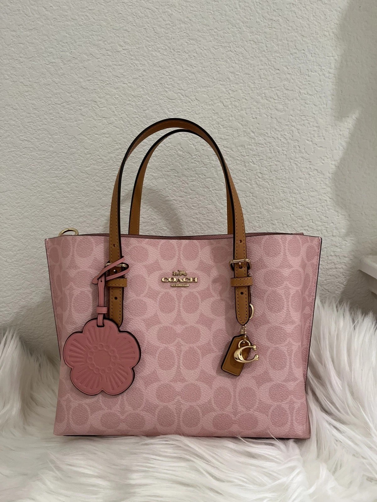 without tags Coach Mollie Tote Bag 25 In Signature Canvas With Charms Go G2U