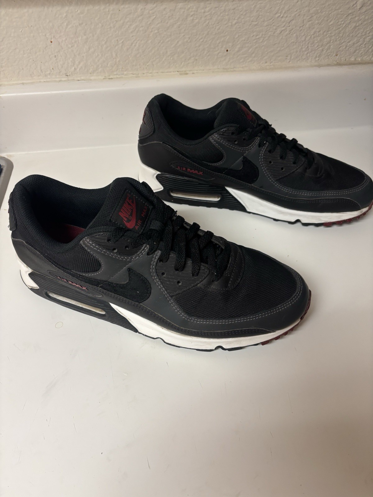 Nike Air Max 90 Anthracite Team Red DQ4071-001 Men’s Sneakers Shoes US Size 13