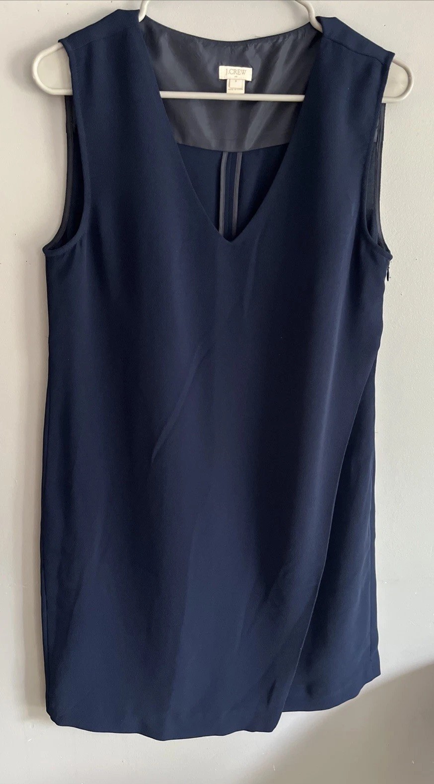 J. Crew Navy Sleeveless Dress Size 8 V-Neck Perfect For Any Season