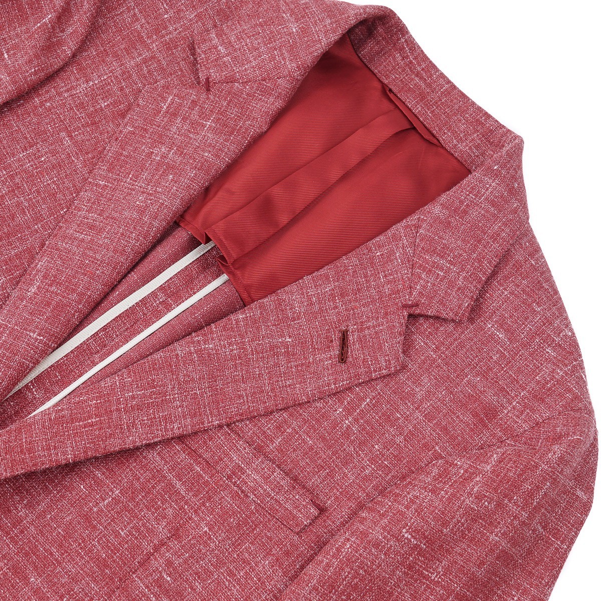 Brett Johnson Berry Red-Pink Woven Wool-Silk-Linen Sport Coat 42R (Eu 52) NWT
