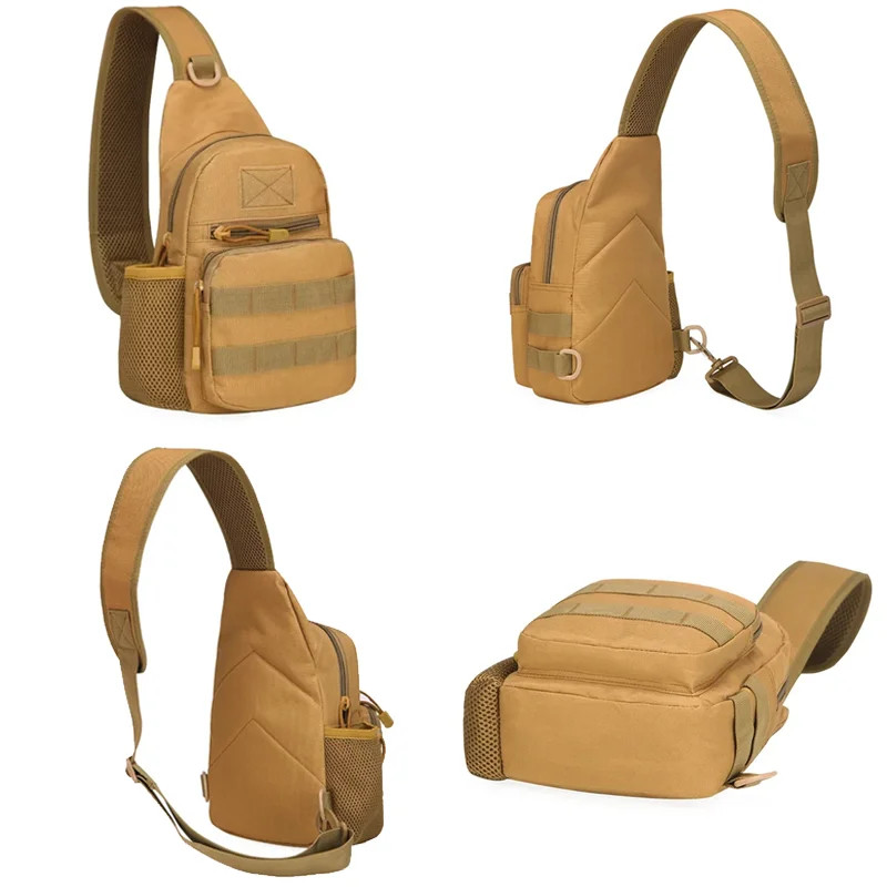 Tactical Shoulder Bag Nylon Molle Chest Sling Backpack Men Outdoor Hiking Campin