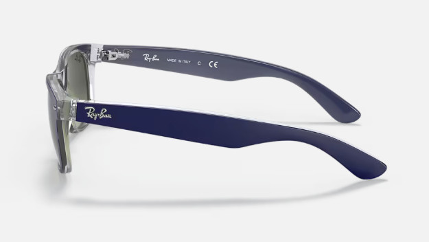 New RAY-BAN RB2132 6053/71 Crystal Navy Blue Wayfarer Sunglasses ItalyUV400 55mm