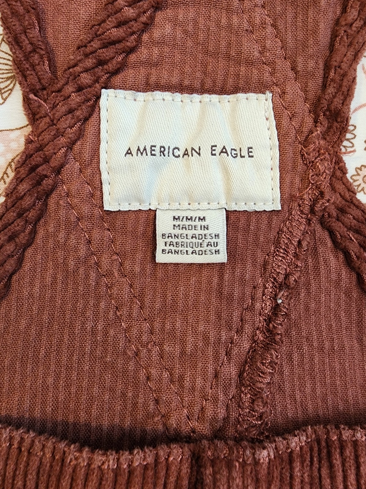 American Eagle Corduroy Overalls Maroon M Women’s Look New