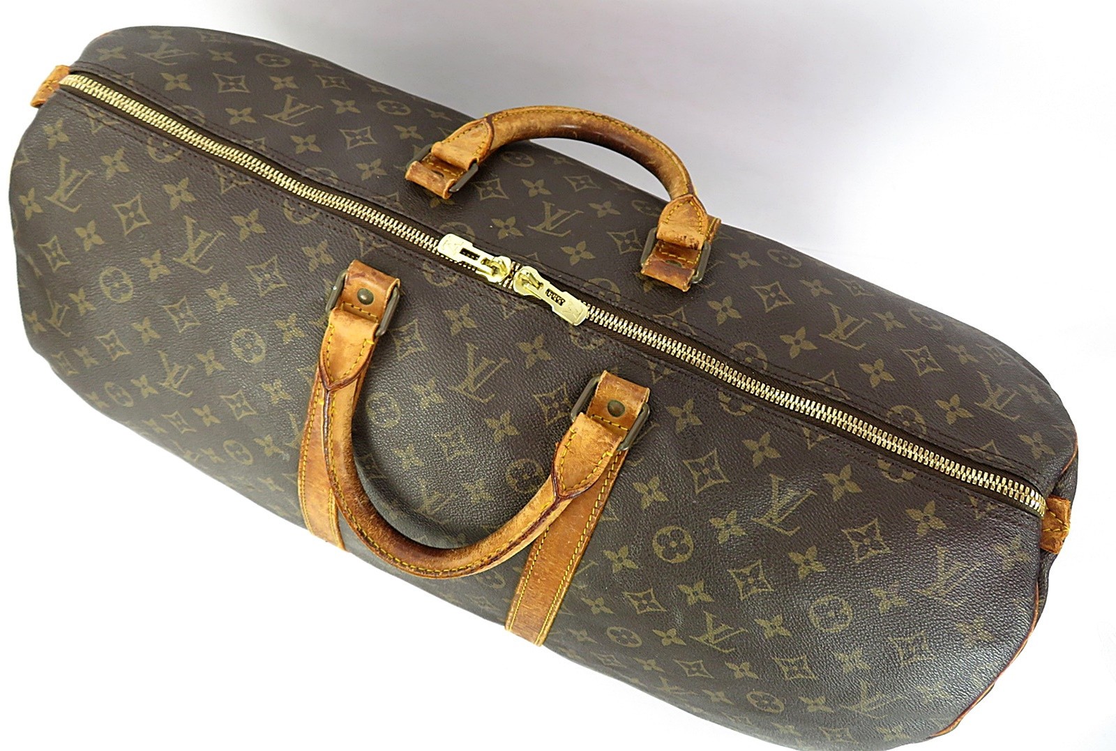 Authentic LOUIS VUITTON Keepall 55 Monogram Canvas Duffel Bag #64013