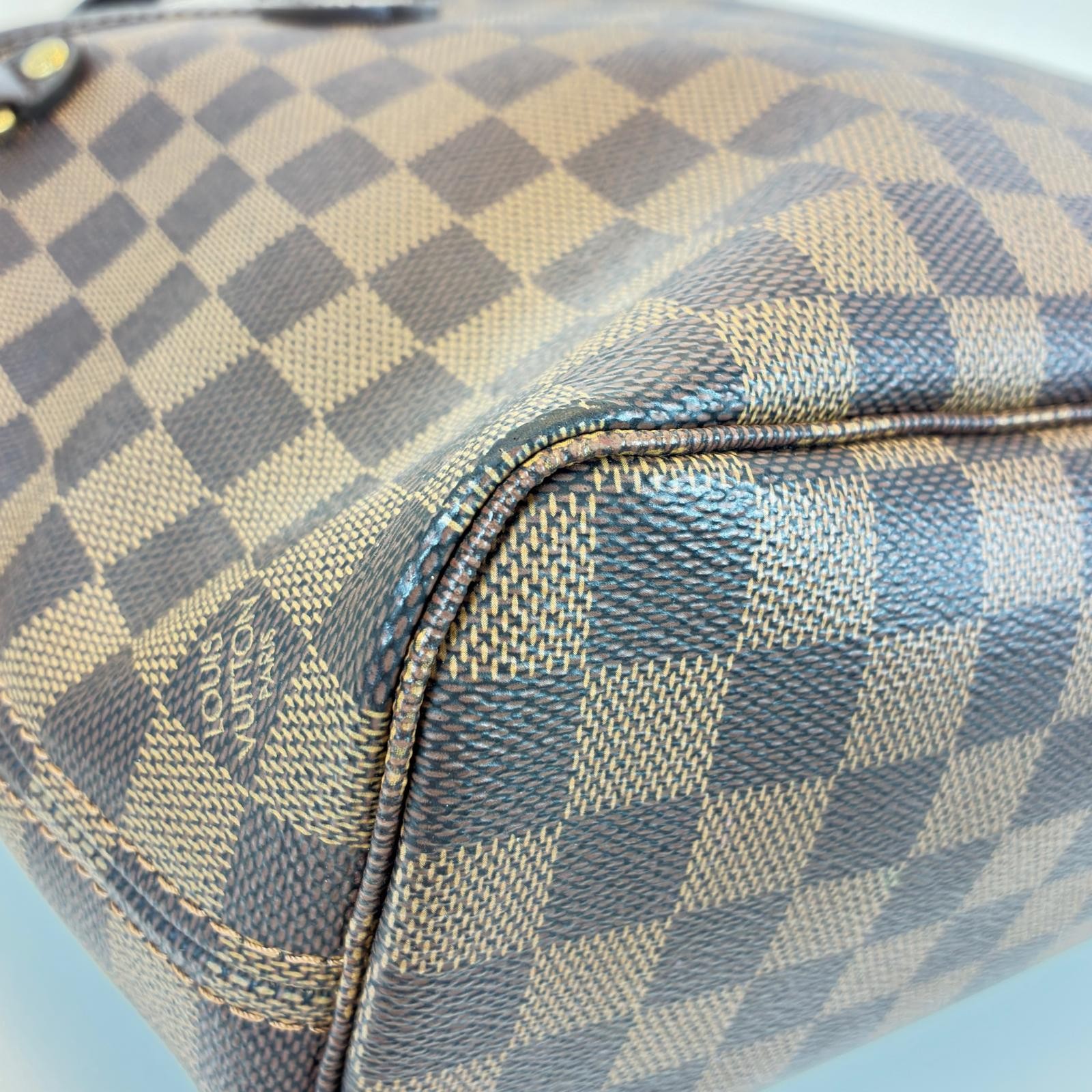 LOUIS VUITTON Never full PM Tote Bag N51109 Damier canvas Brown