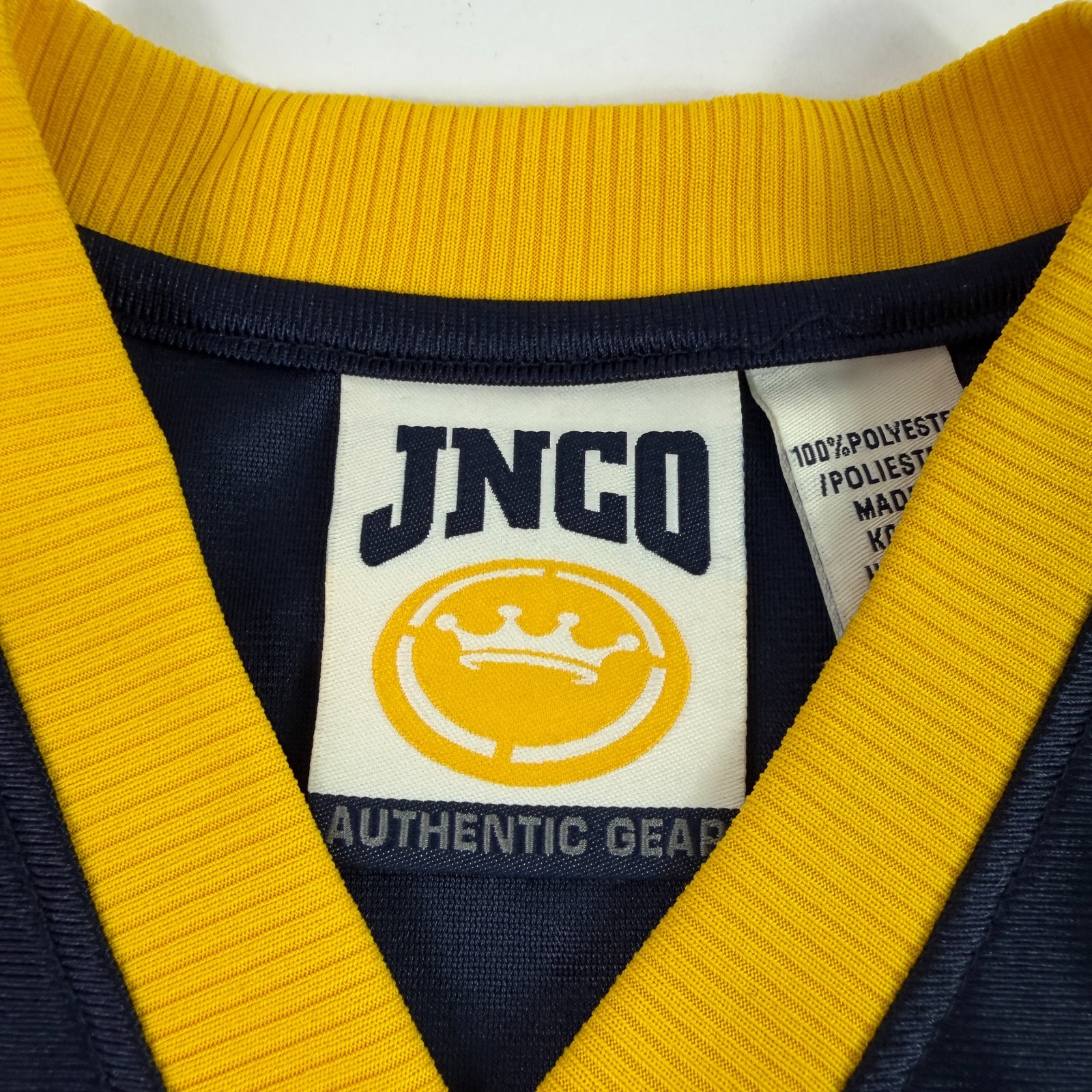 Vintage Y2K 2000s Jnco Jeans Jersey Sabertooth Tiger HipHop Skate Blue XL 24×29