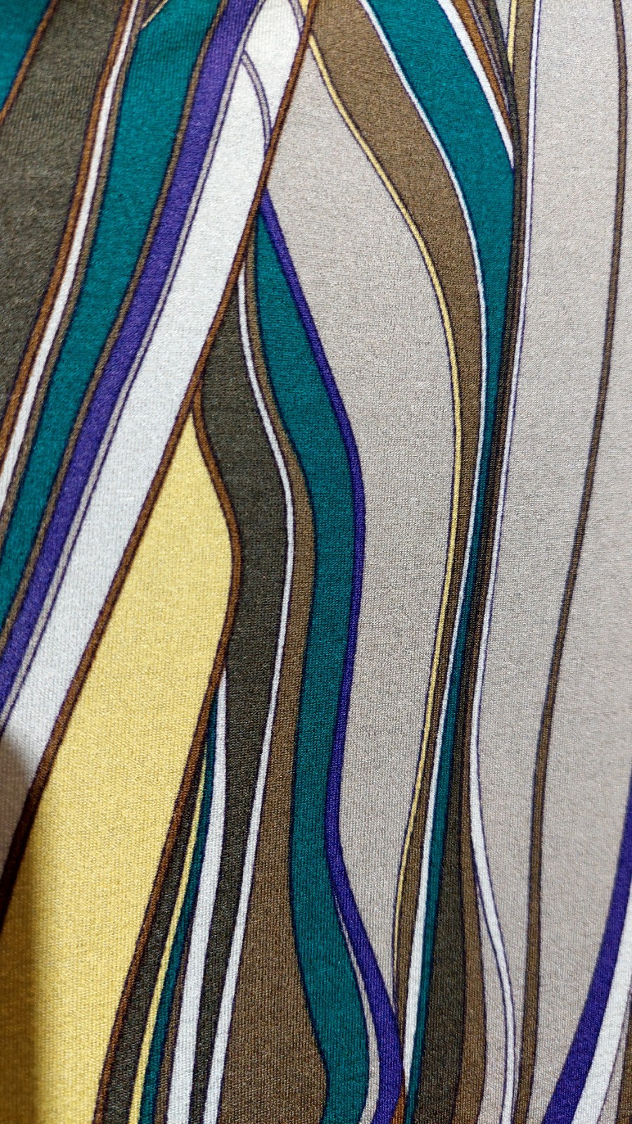 ​Max Mara Studio Vacillo Knotted Dress XL Abstract Swirl V-Neck Sleeveless Knee