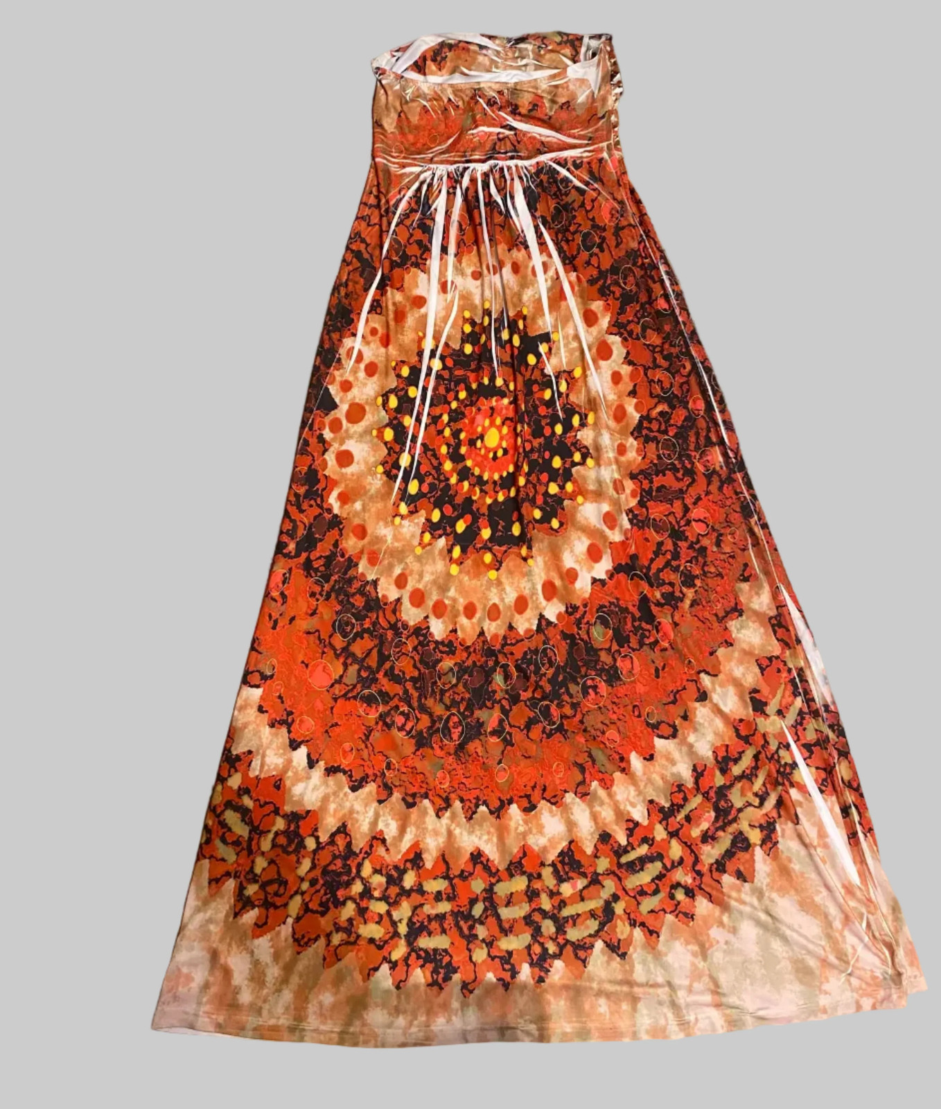 Multicolored Pattern Boho Print Dress