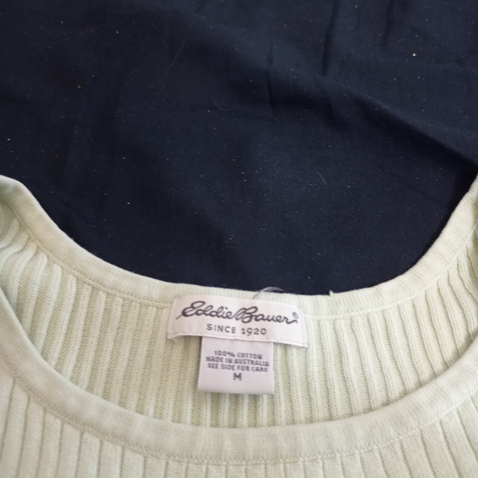 Eddie Bauer Round neck Light Green Sweater Vest 100% Baumwolle Cotton Sleeveless