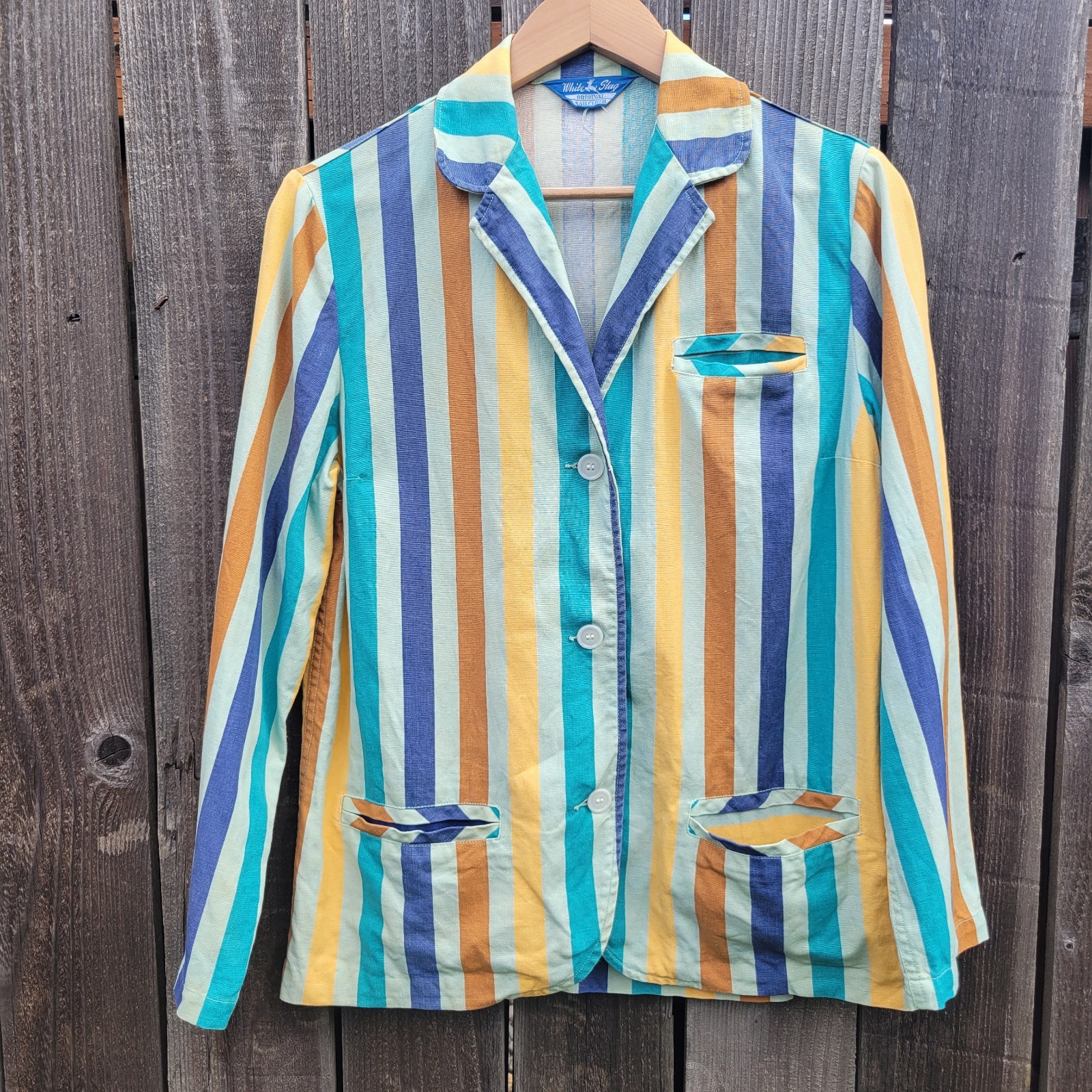 White Stag Original Sailcloth Rare 1950s VTG Women’s Multicolor Striped Blazer
