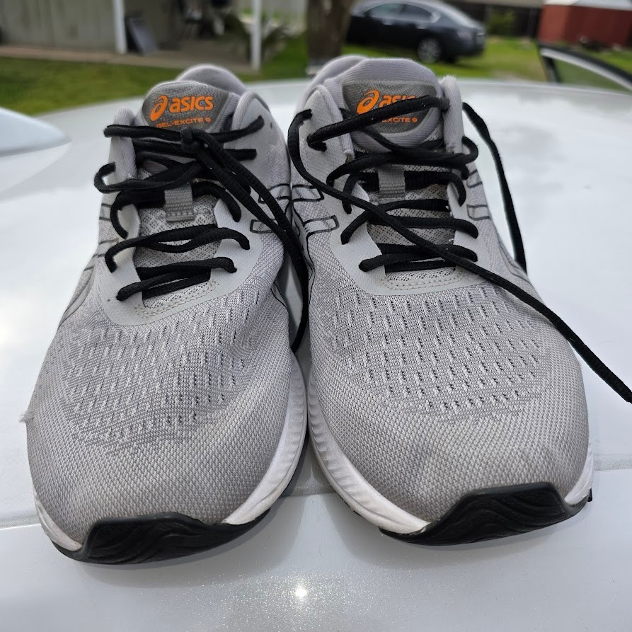 Asics Mens Gel Excite 9 1011B338 Running Shoes Sneakers Gray Orange Size 11