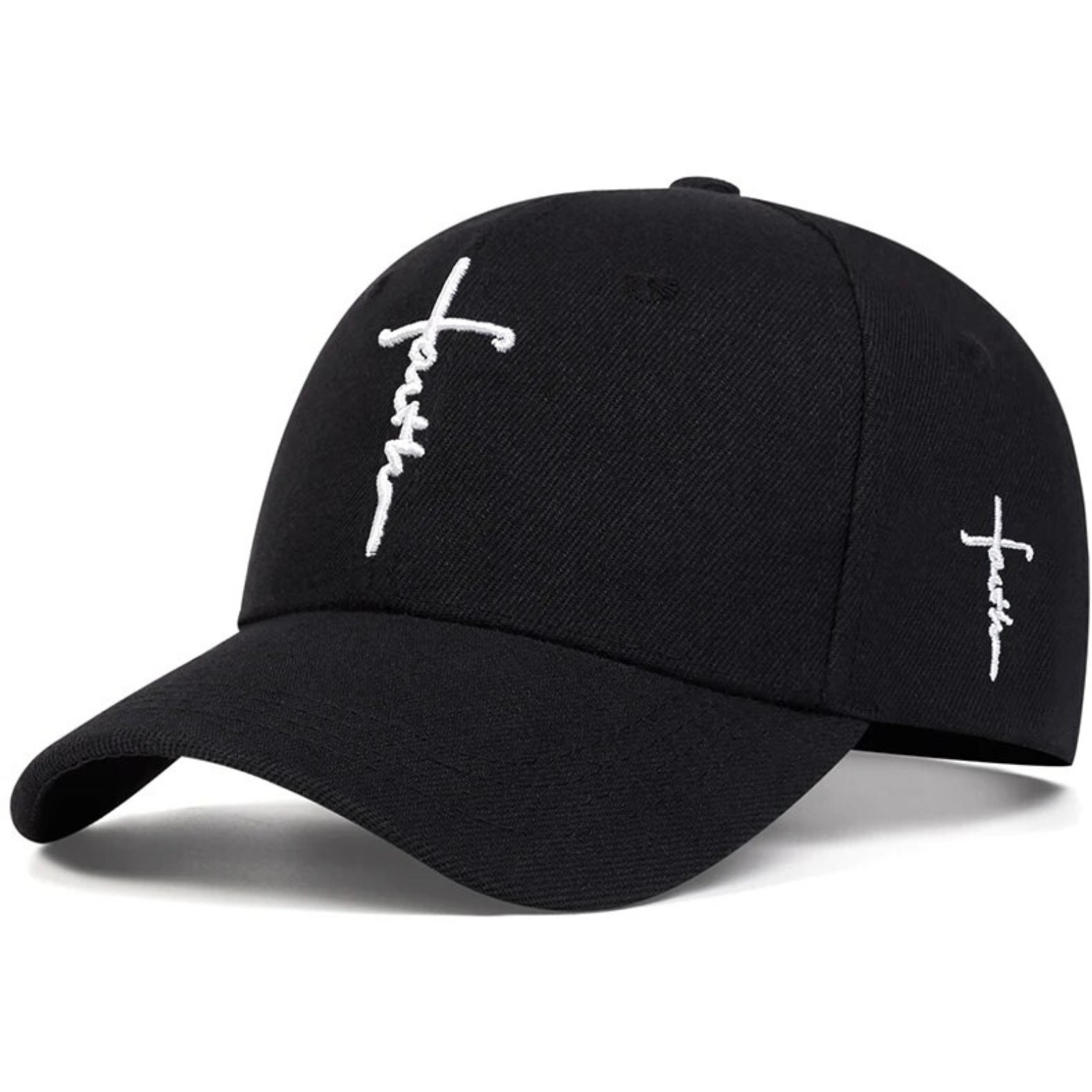 Casual Fashion Faith Embroidery Baseball Cap Adjustable Spring Summer Sun Hats