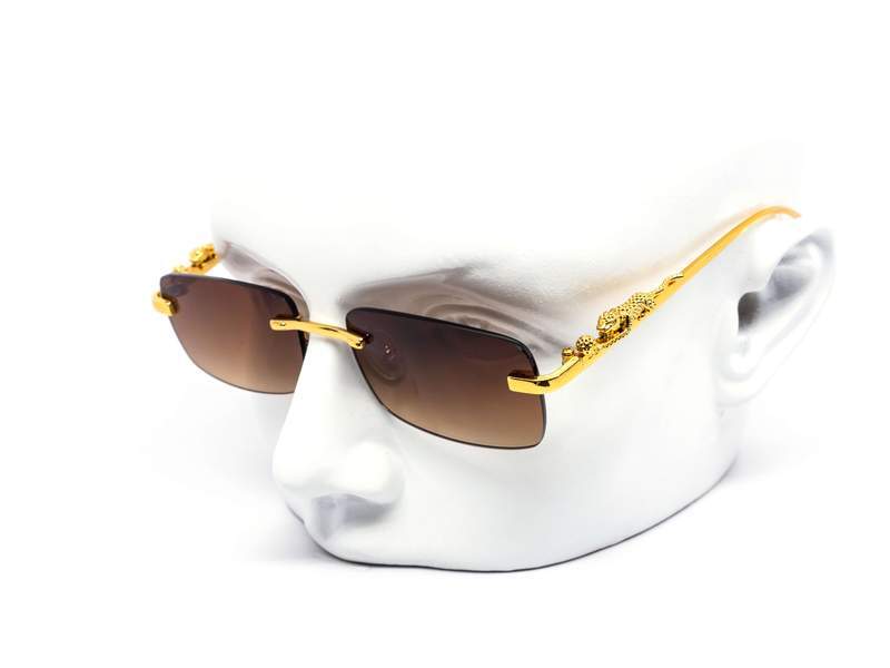 Sunglasses Classic Small Gold Frame Brown Lens Retro Driving Outdoor Quevo Model
