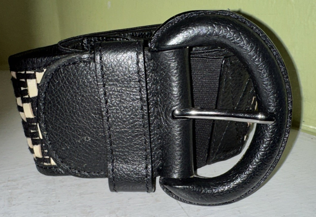 Chico’s Multicolor Woven Leather Size 3 Width 2.25 in Woman Belt