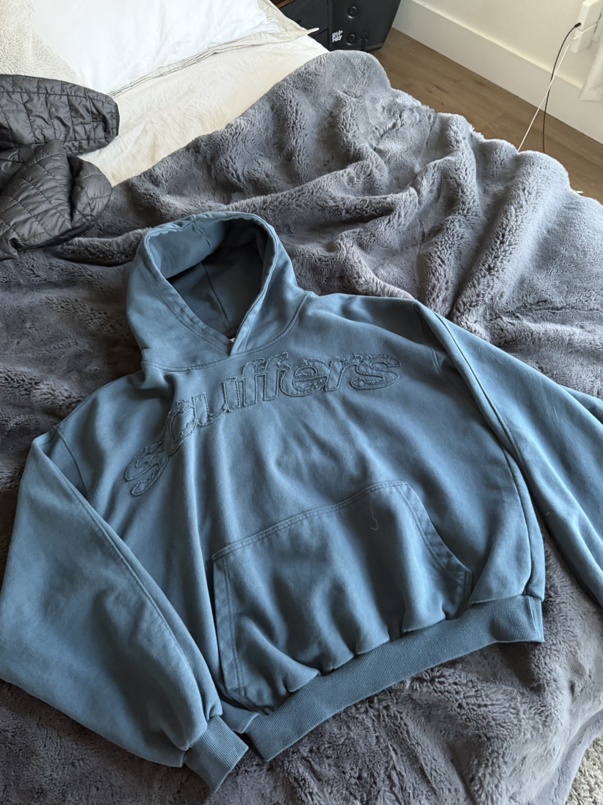 Scuffers Raw Blue Hoodie Size M