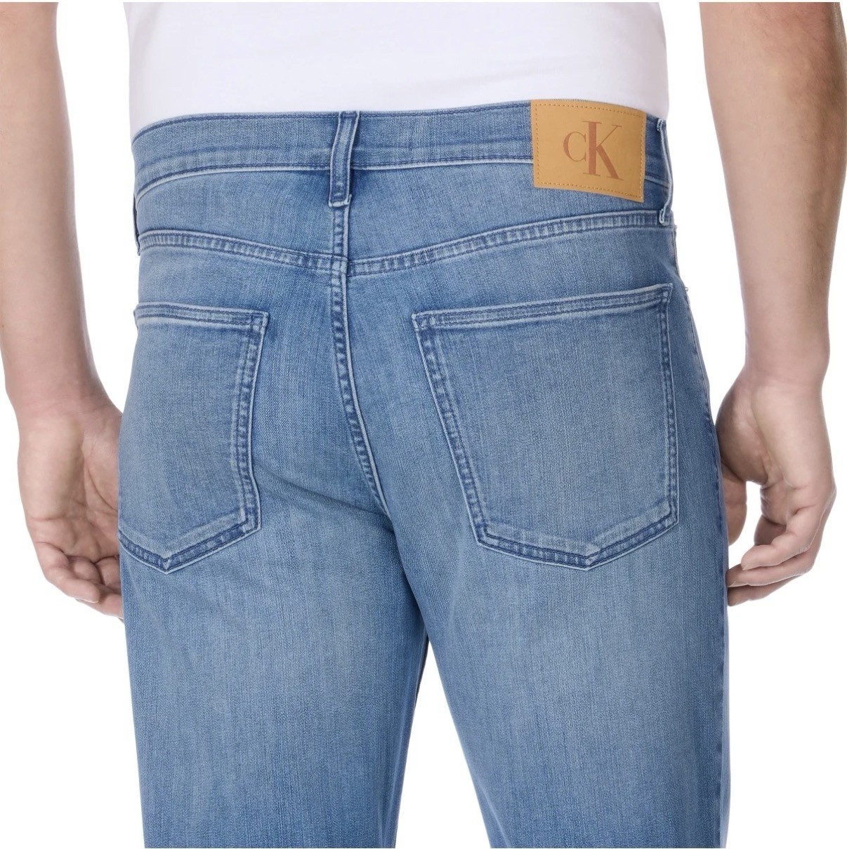 Calvin Klein Men’s Straight Jeans 30x 32 Light Wash High Stretch New