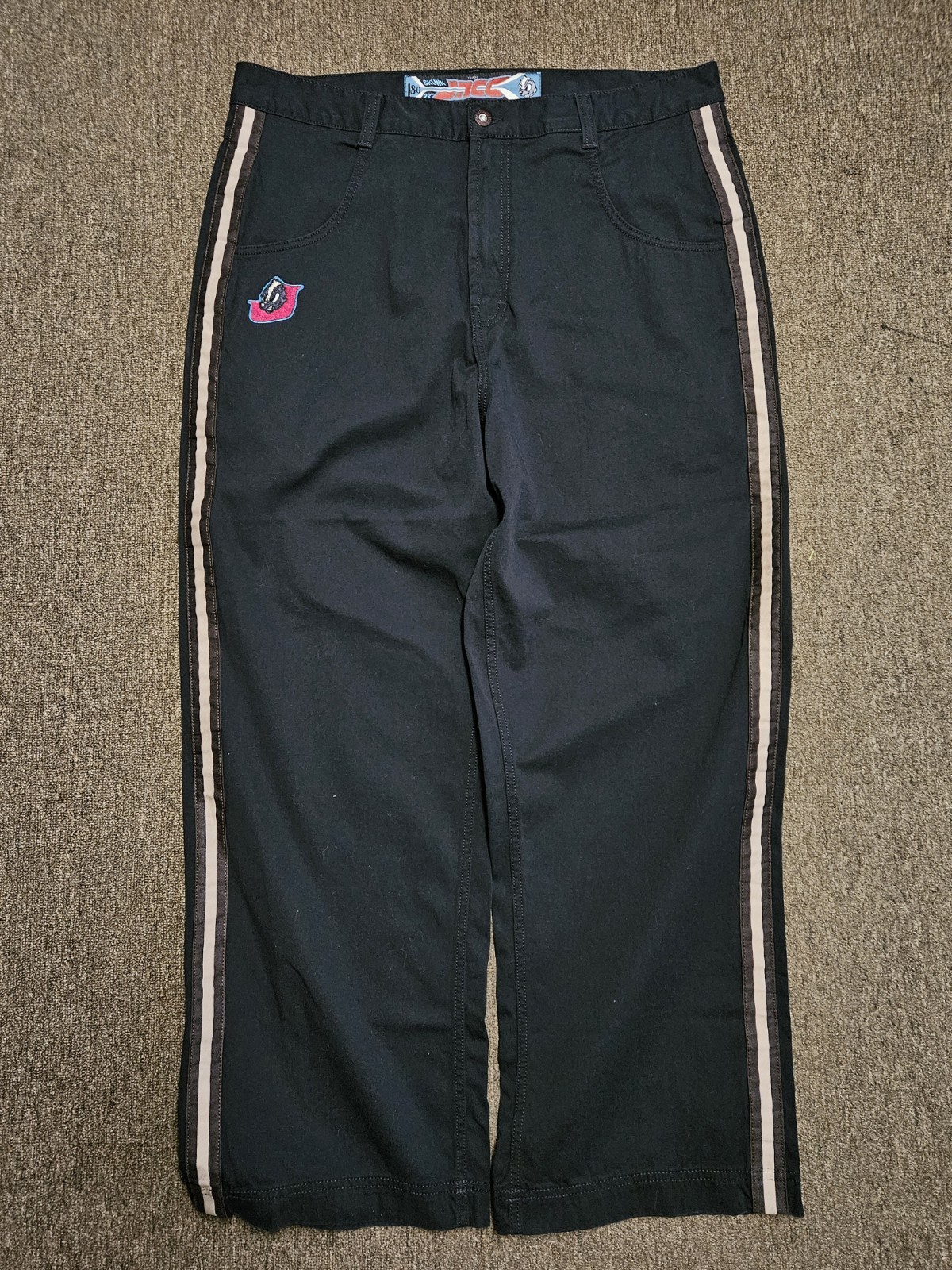 JNCO Skunk Black Canvas Pants NWOT Mens 42×32 Super Twill Limited Edition