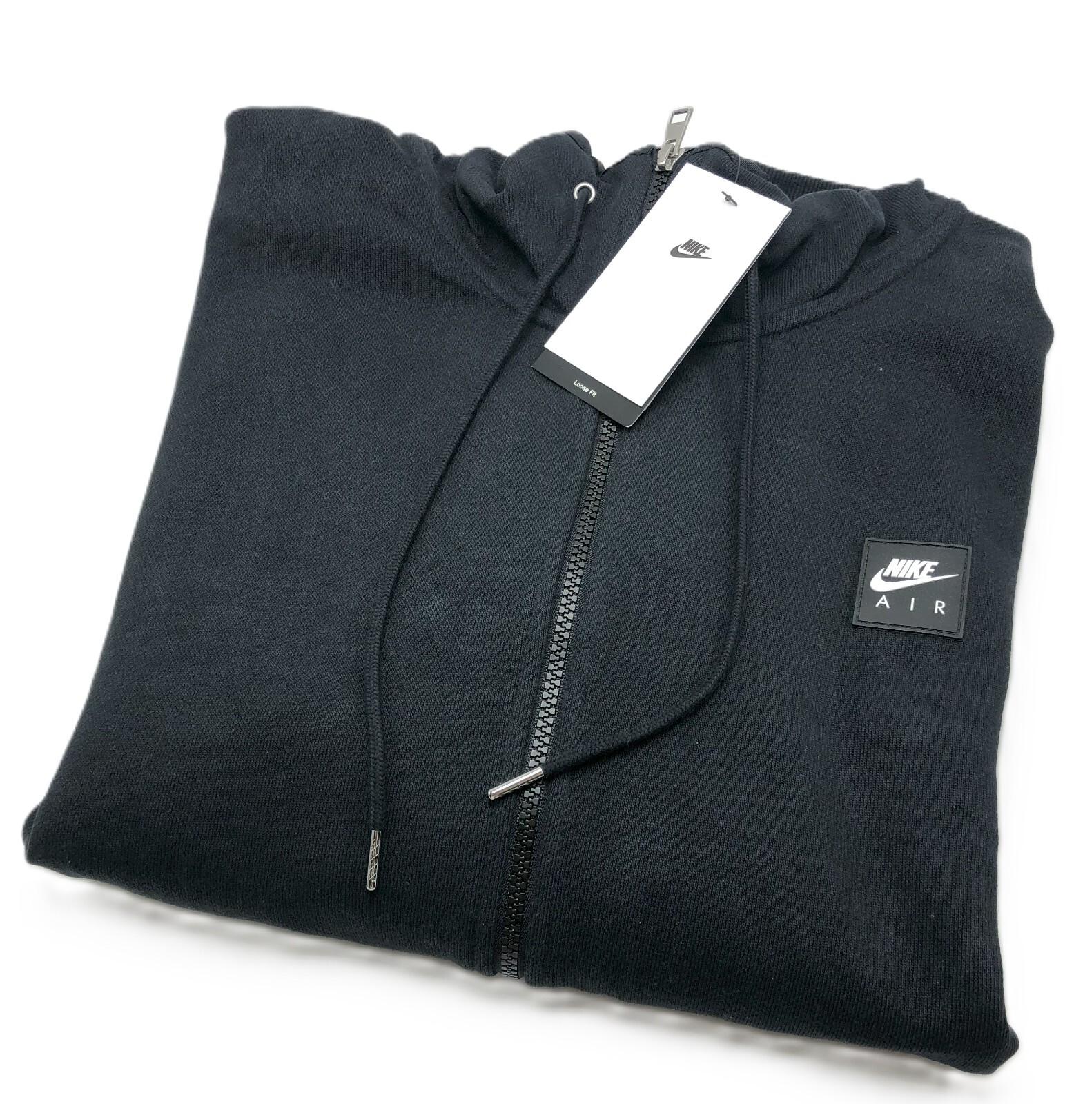 *NEW* Men NIKE AIR FULL-ZIP FLEECE HOODIE BLACK (HJ0636 010), Sz SM – 2XL 👍