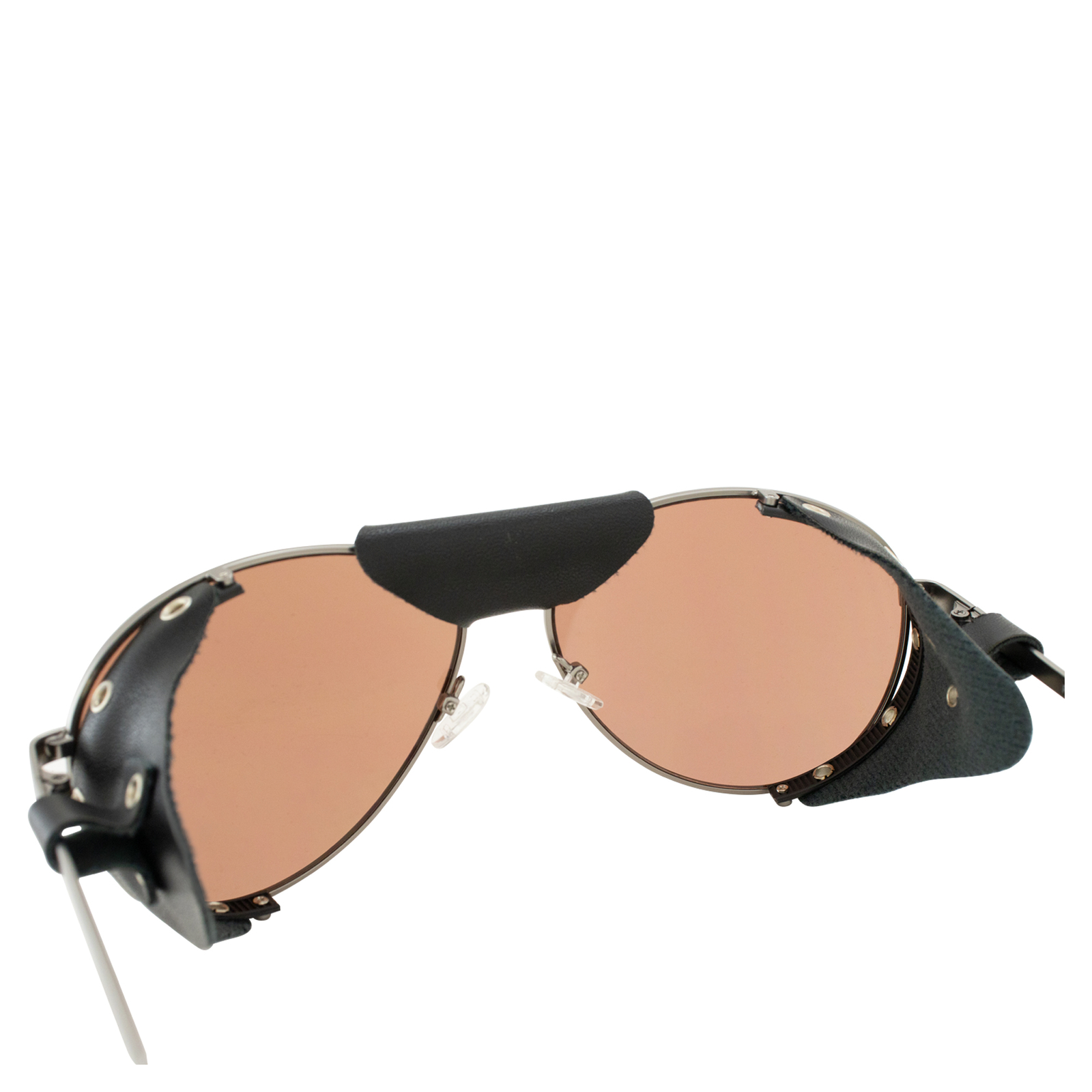 Global Vision Aviator-3 Motorcycle Sunglasses w/Side Shields Gunmetal Frames