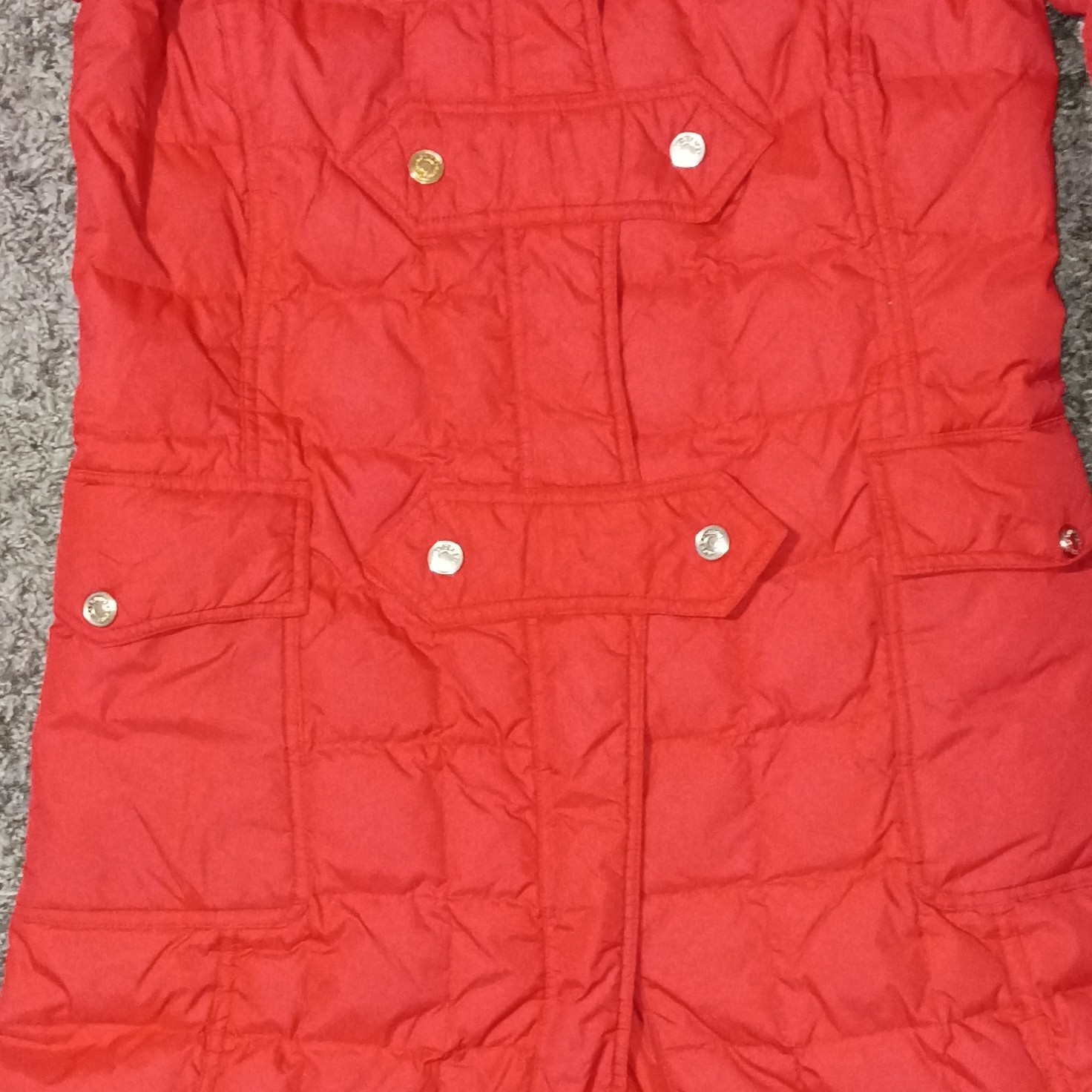 Tommy Hilfiger Coat Size Small Women Hooded Red Puffer Coat