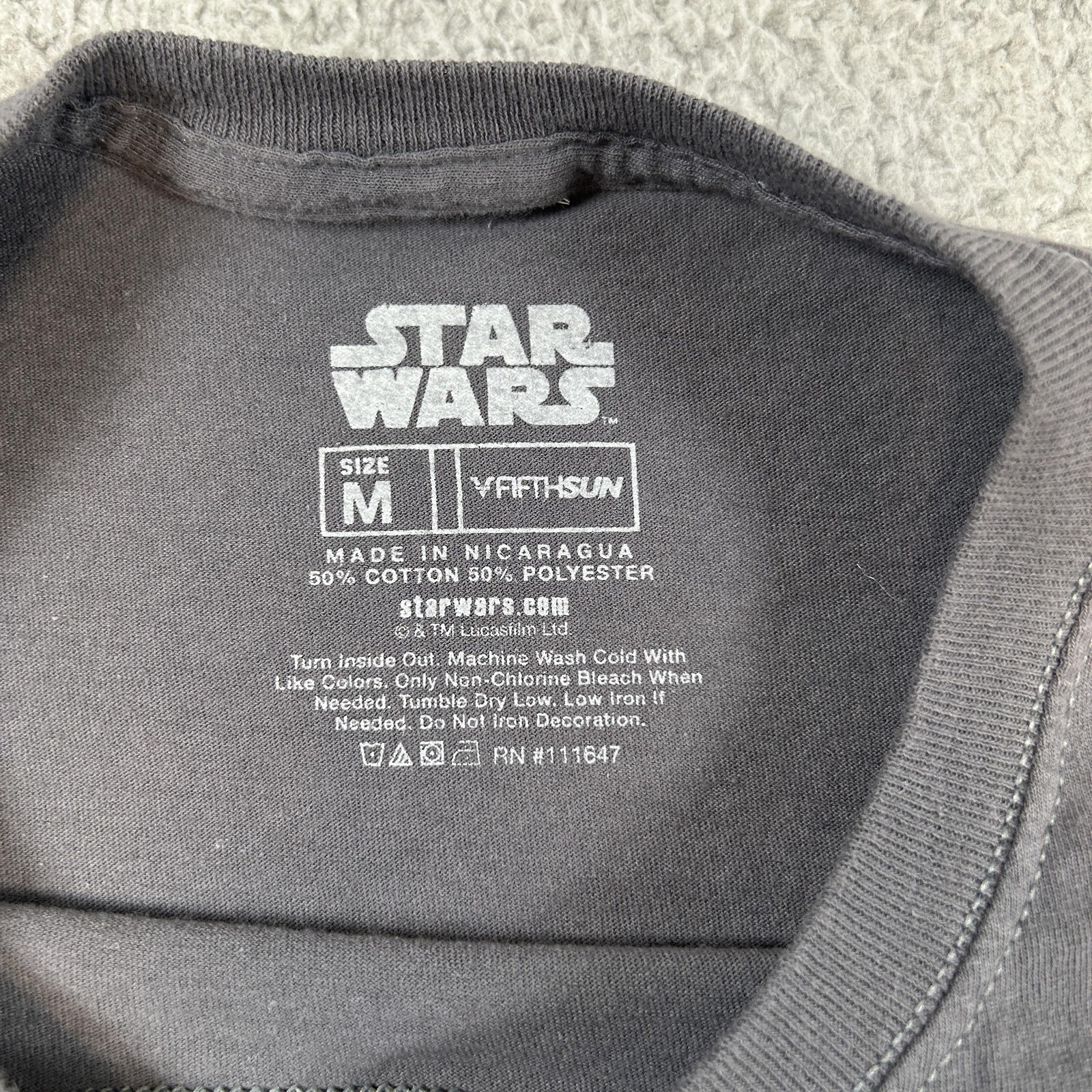 Star Wars Shirt Mens Medium Gray Darth Vader Stormtrooper Death Star Tee Movie