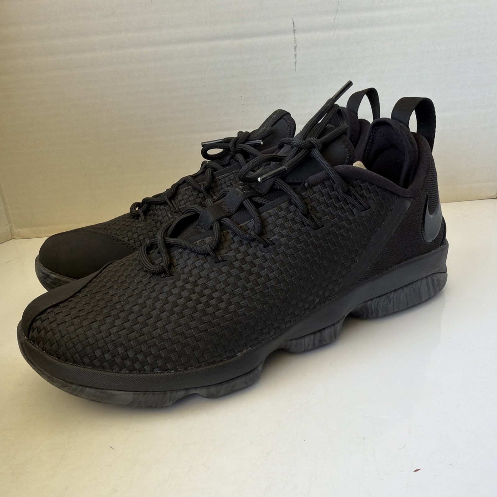Nike LeBron 14 Low Triple Black 878636-002 Basketball Shoes Men’s – Sz 13 -READ