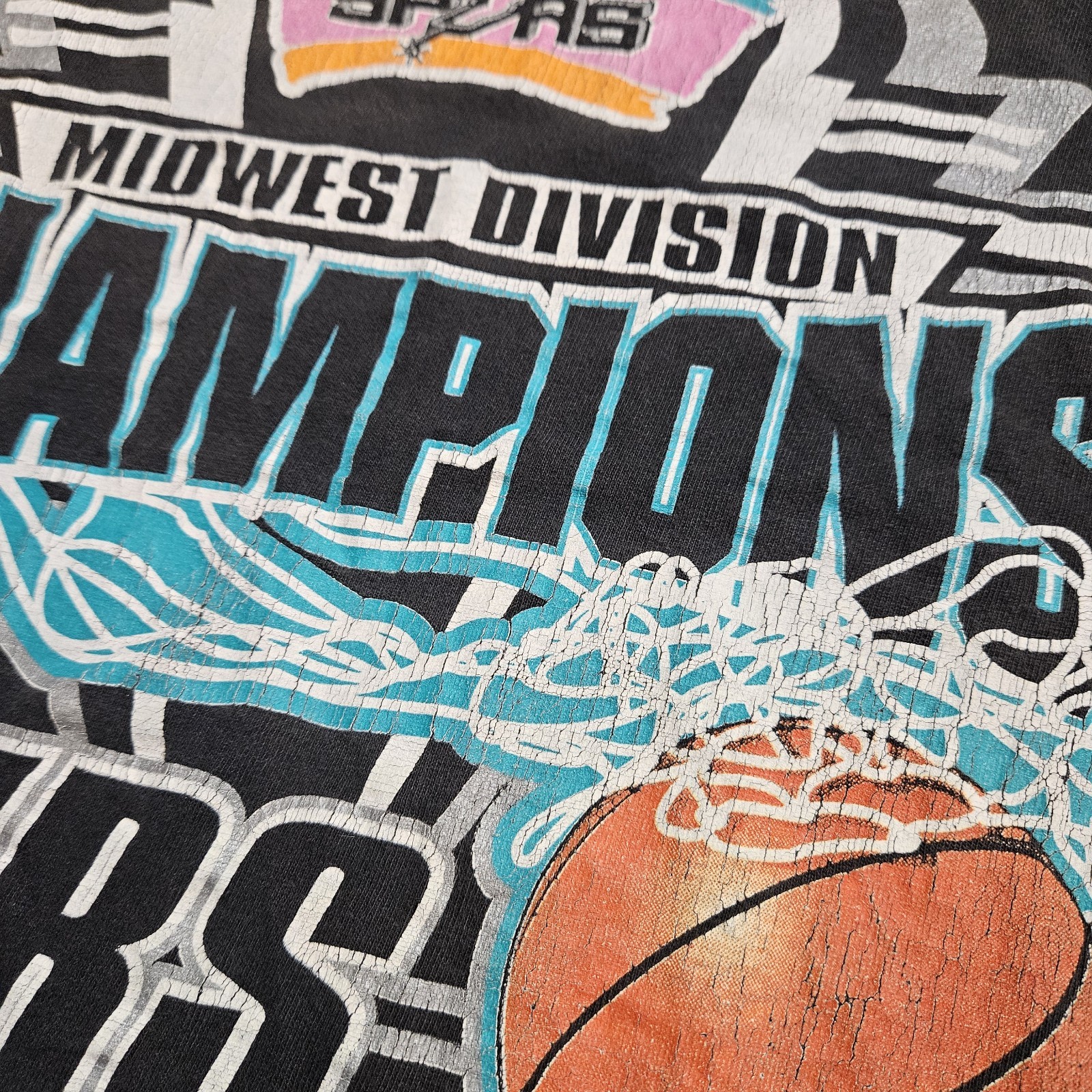 Vintage Tultex San Antonio Spurs 1999 Western Conference Champions Shirt Sz 2XL