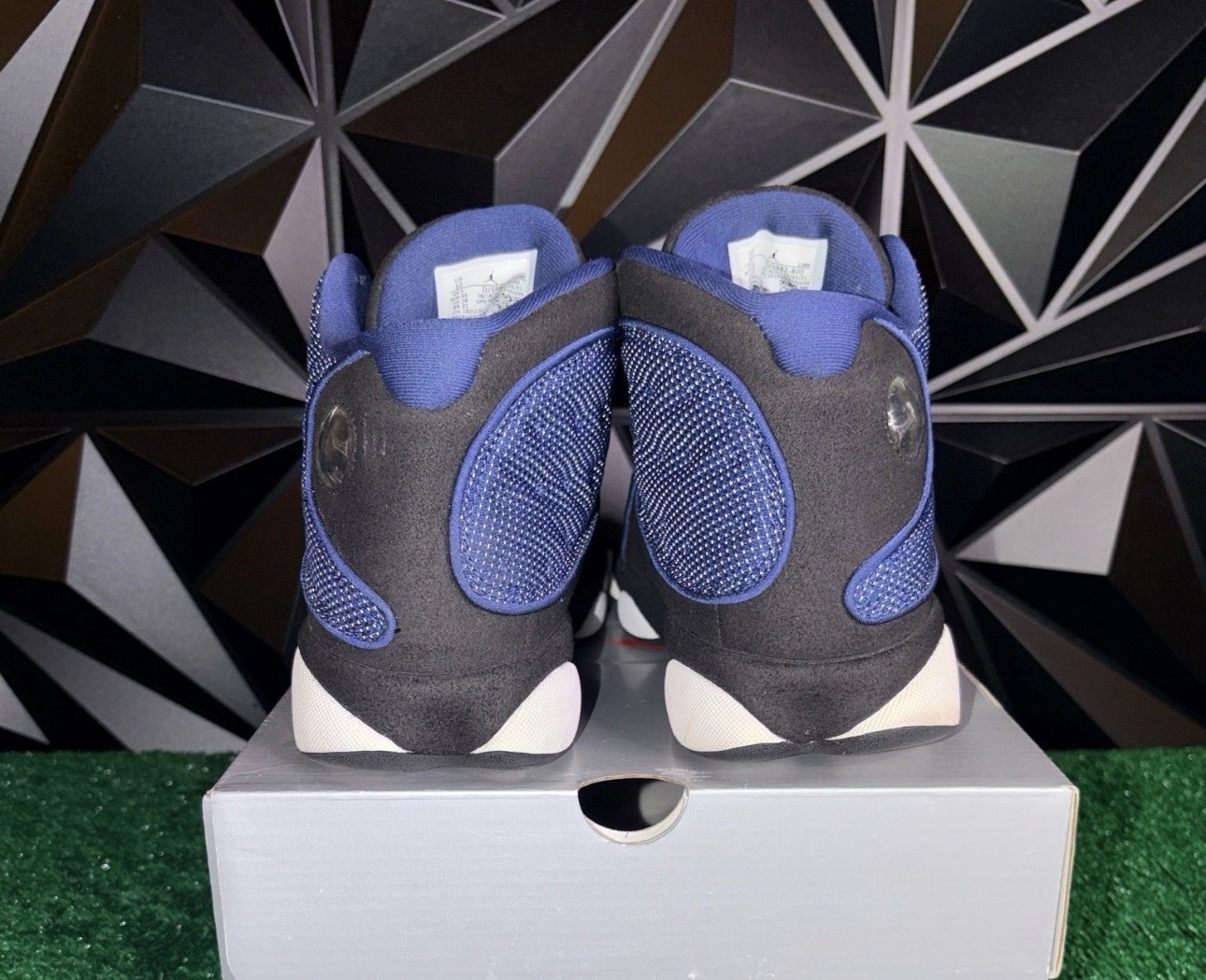 Jordan Air Jordan 13 Men’s Basketball Mid Top Lace Up Sneakers Blue/Black/White